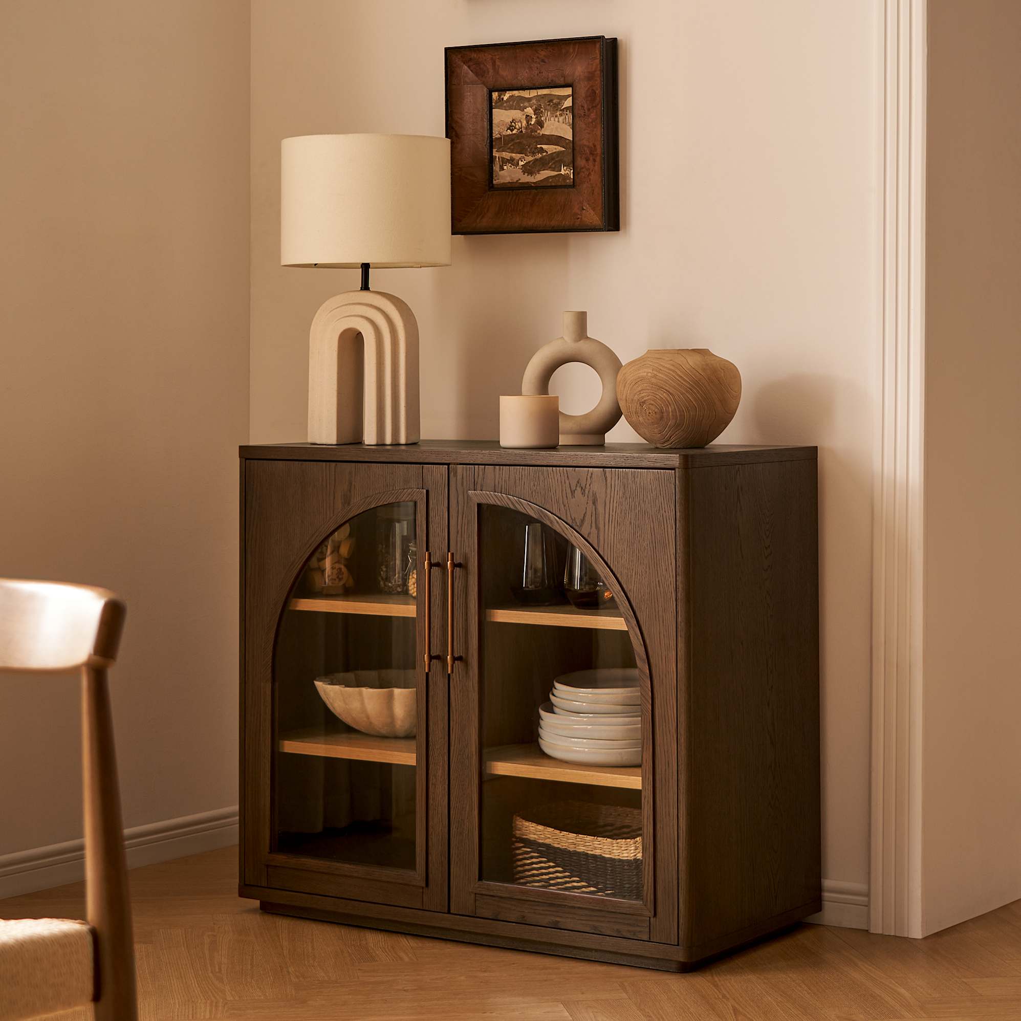 Arcadia Small Sideboard, Caramel Oak lifestyle