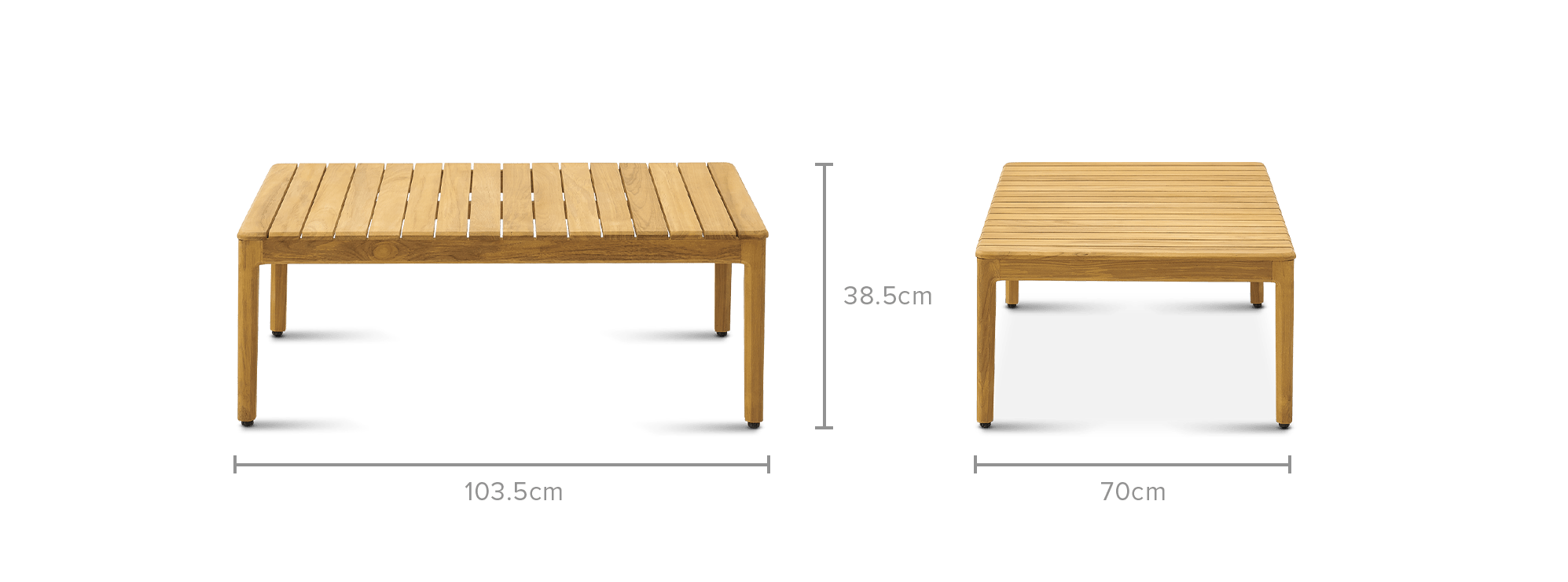 dimension of Isla Outdoor Rectangular Coffee Table