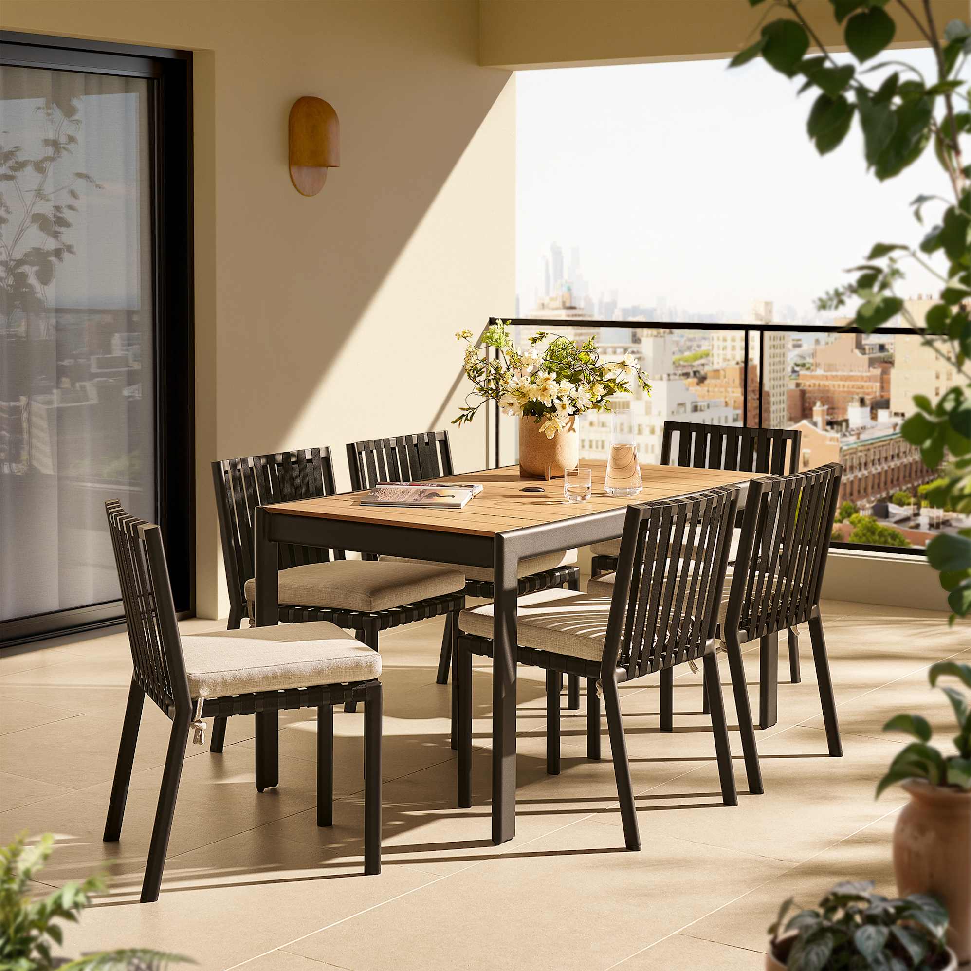 Sorrento Stackable Outdoor Dining Chair Set 4