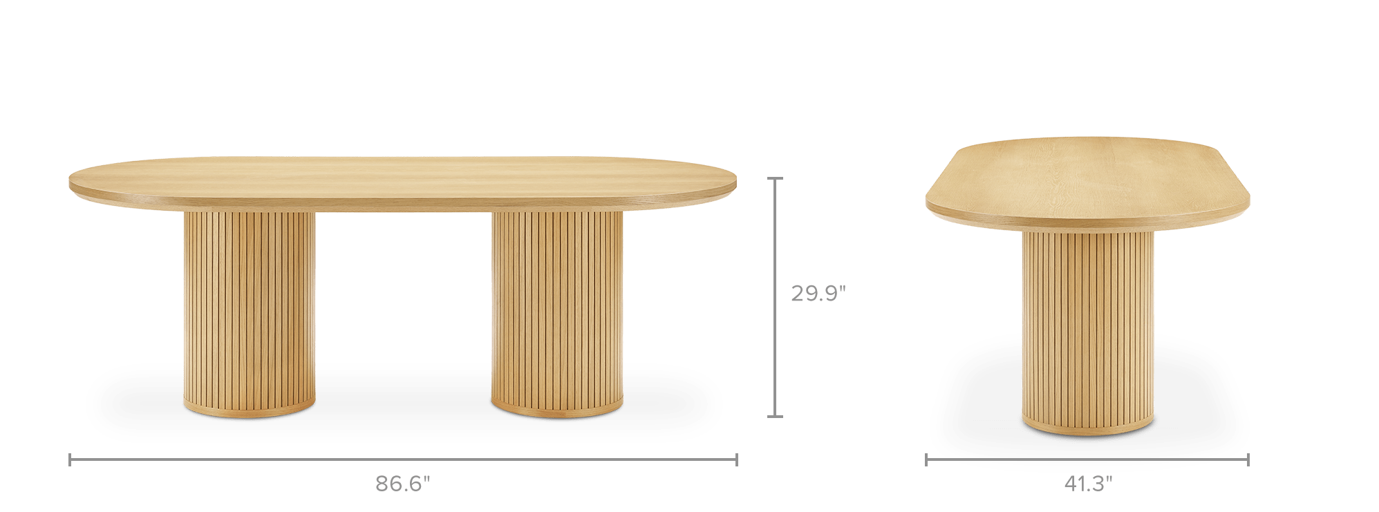 dimension of Harper Dining Table