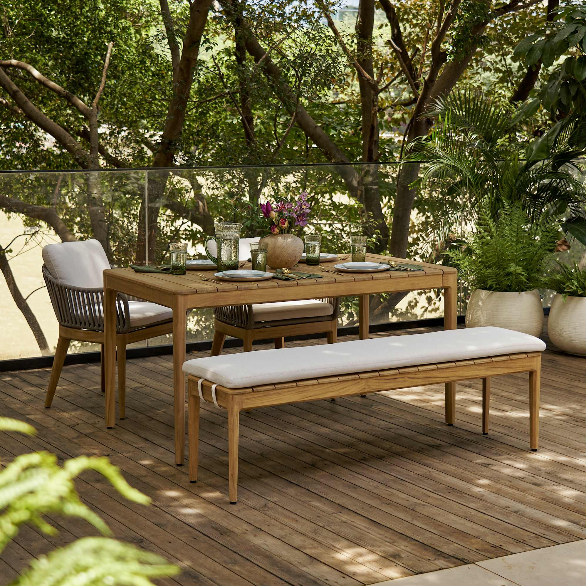 Isla Outdoor Extendable Dining Set for 4-6 5