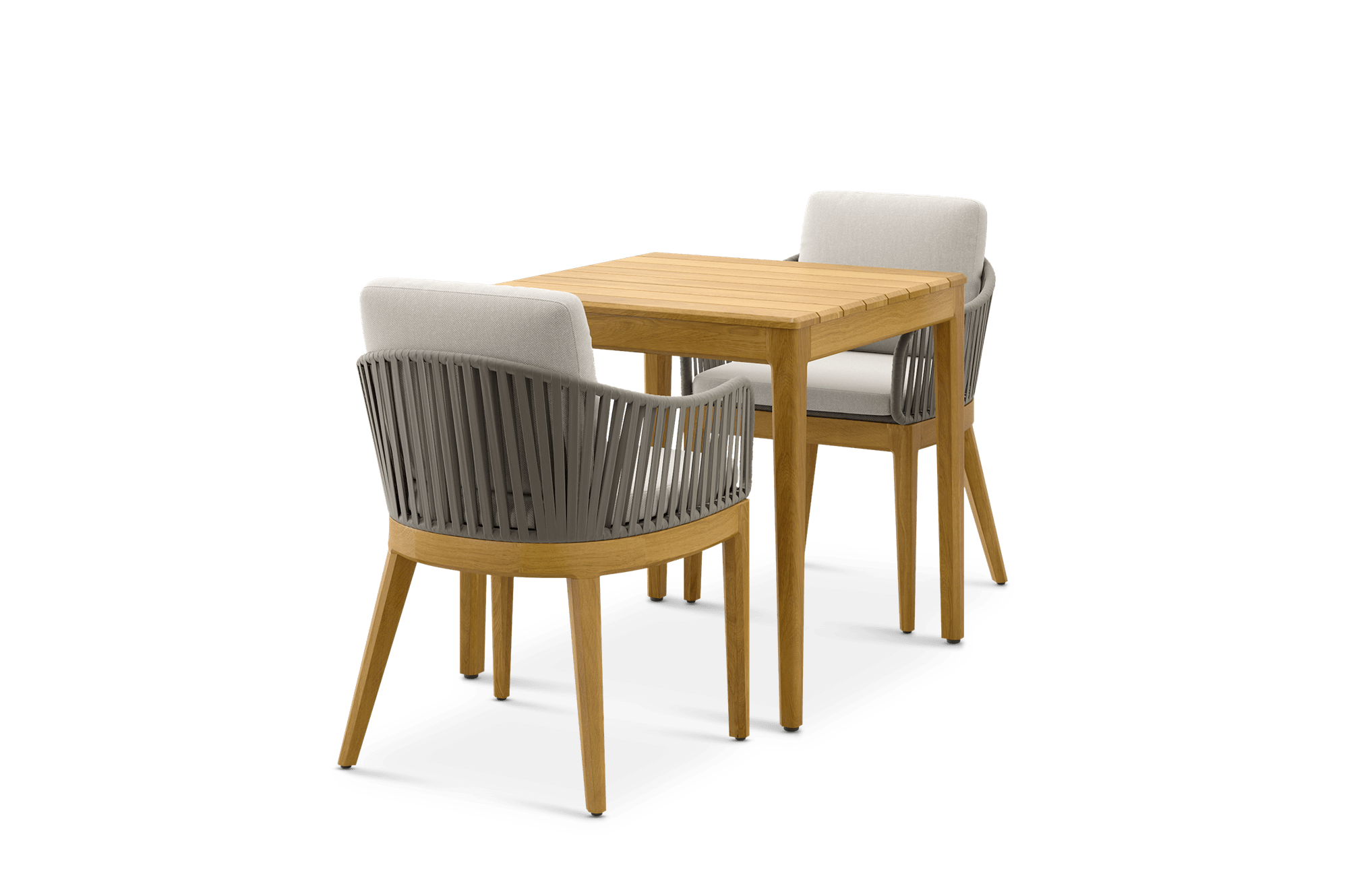 Isla Outdoor Bistro Table and 2 Chairs, (Sable) Oat