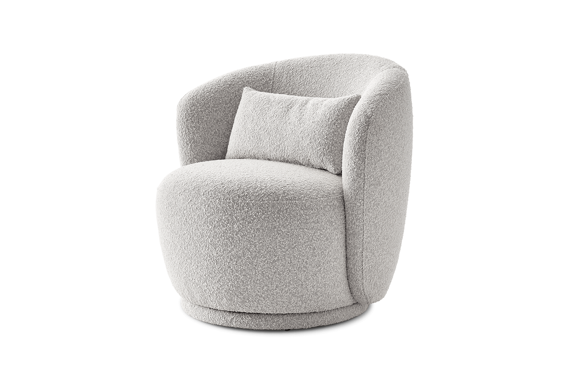 Avery Performance Bouclé Swivel Armchair 1