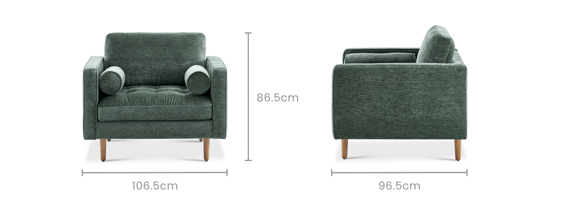 dimension of Madison Armchair