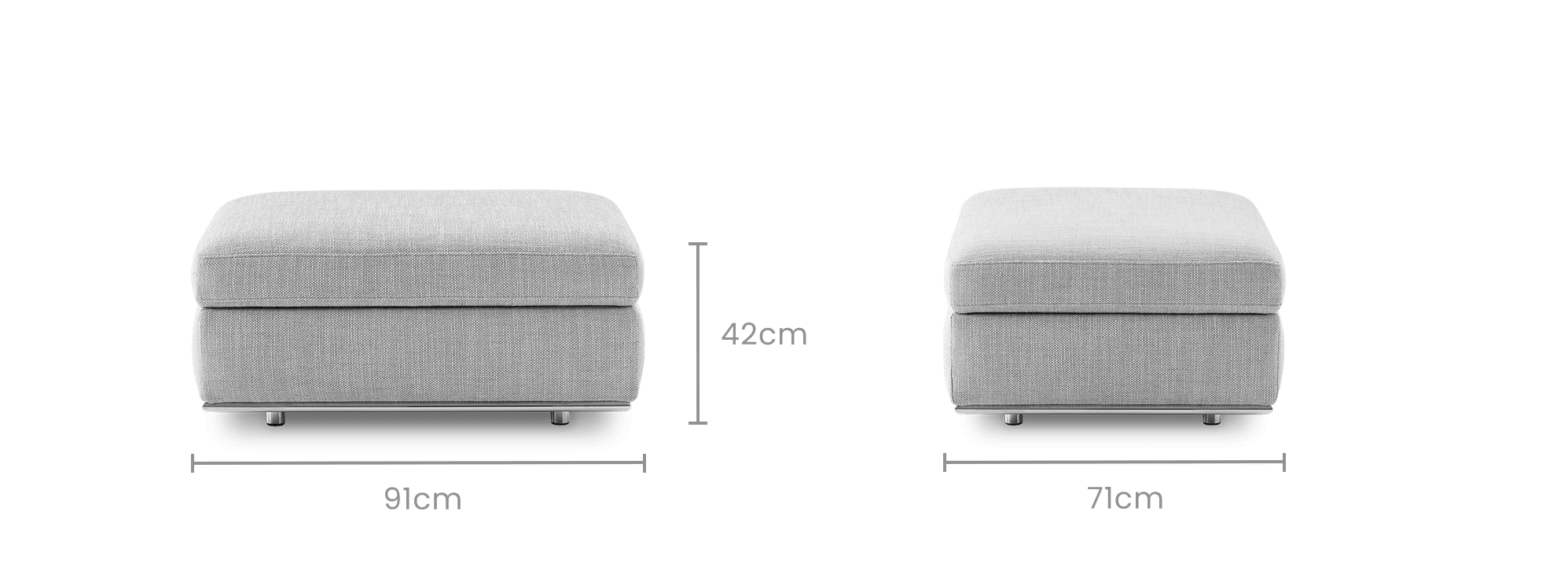dimension of Hamilton Storage Ottoman