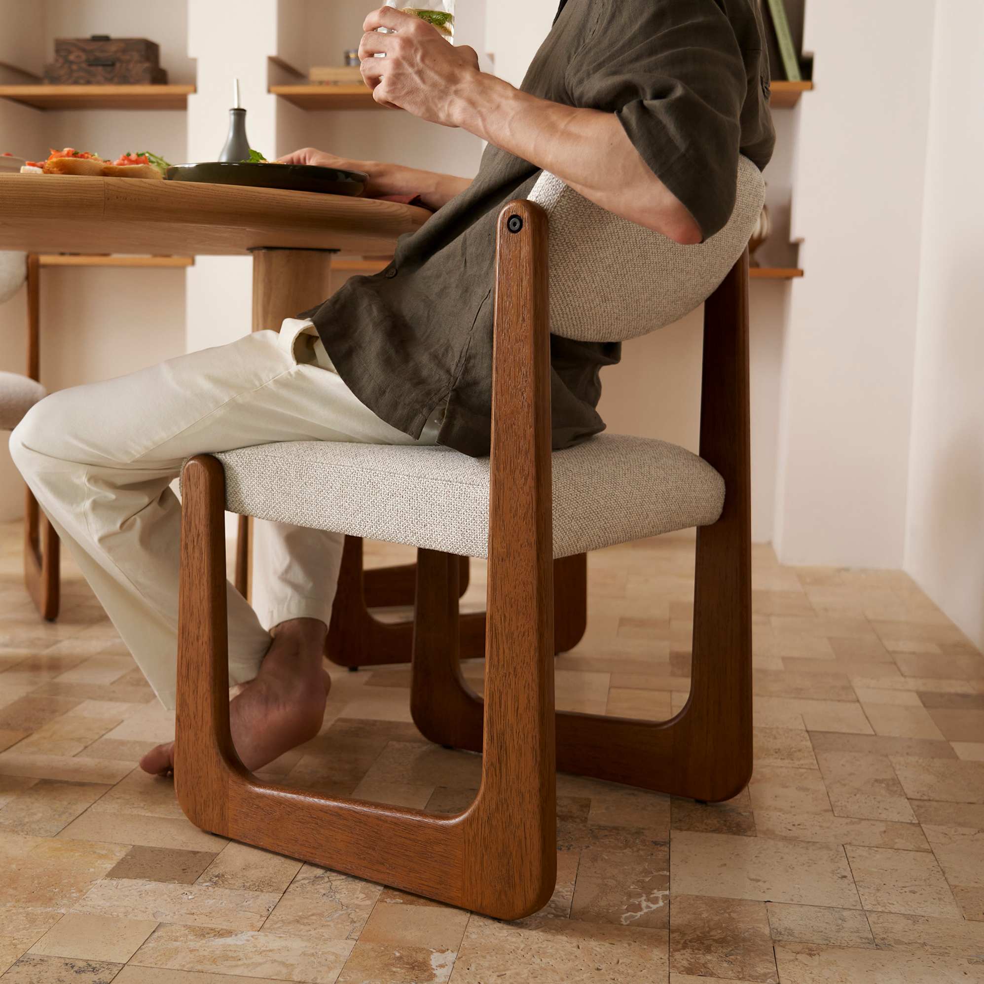 Lira Performance Fabric Dining Chair 5