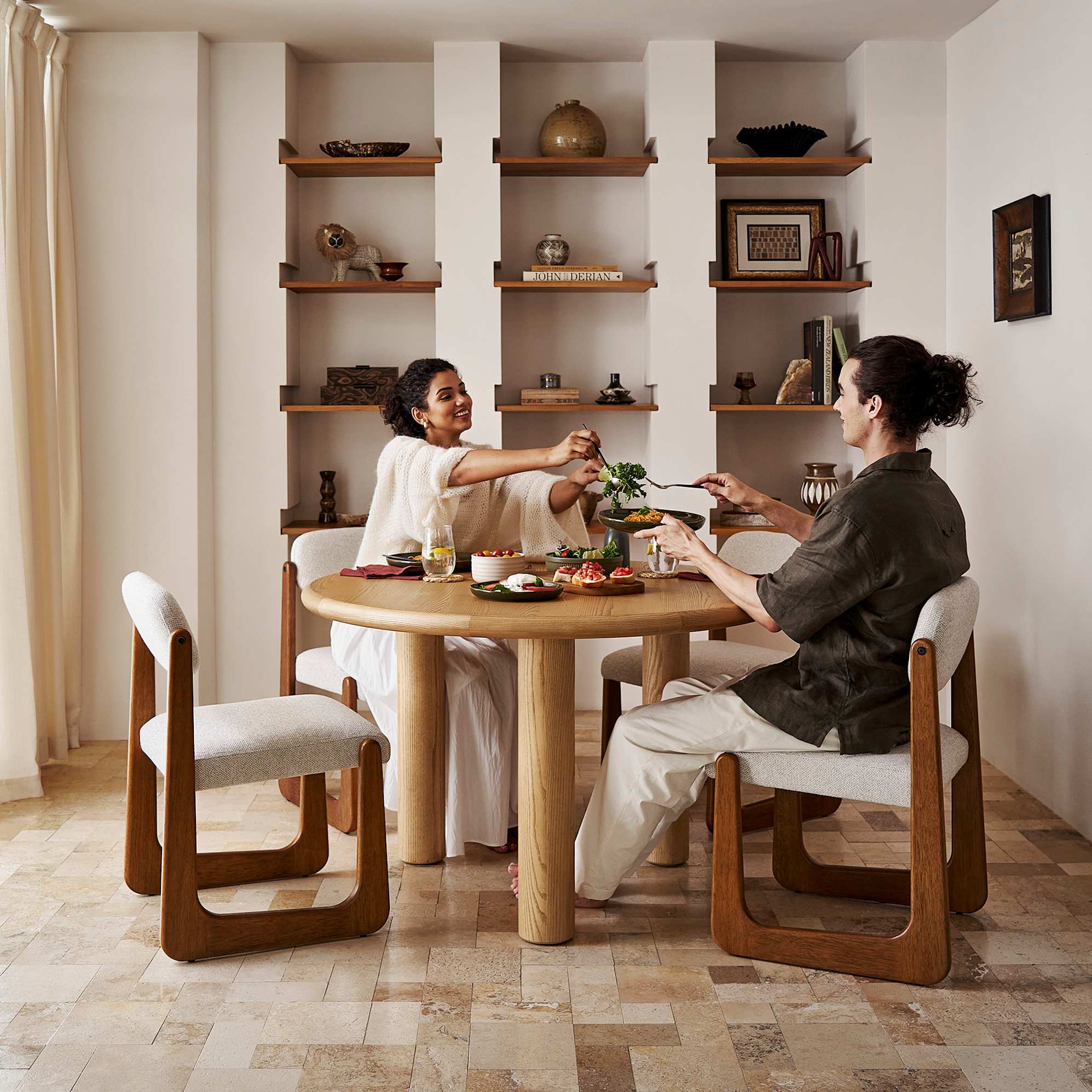 Ashen Round Dining Table 2