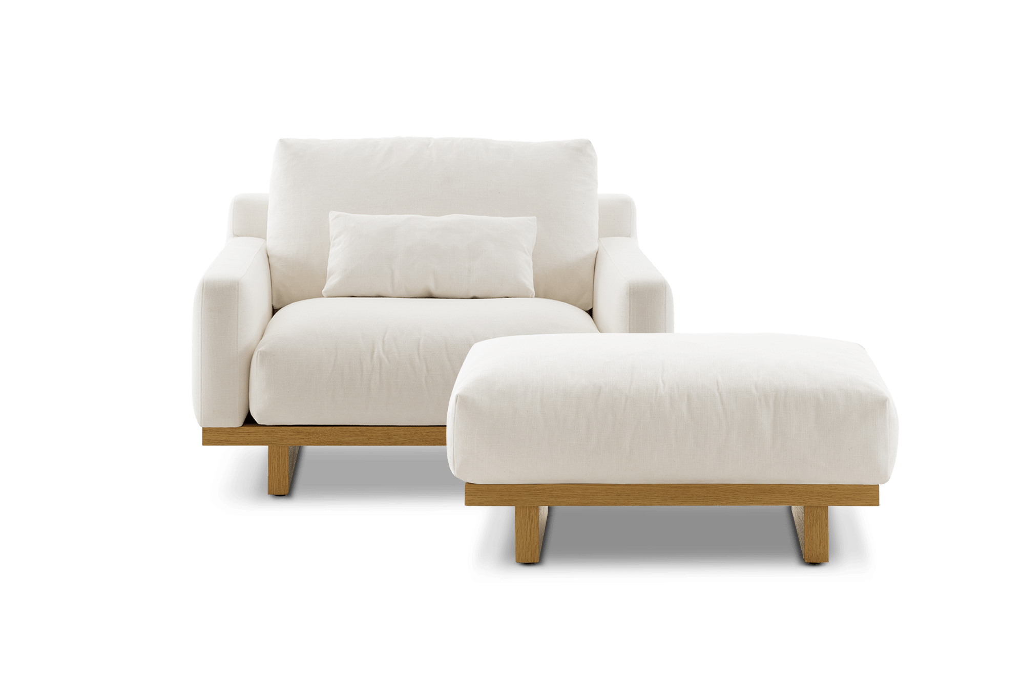 Mori Performance Fabric Armchair with Ottoman 2