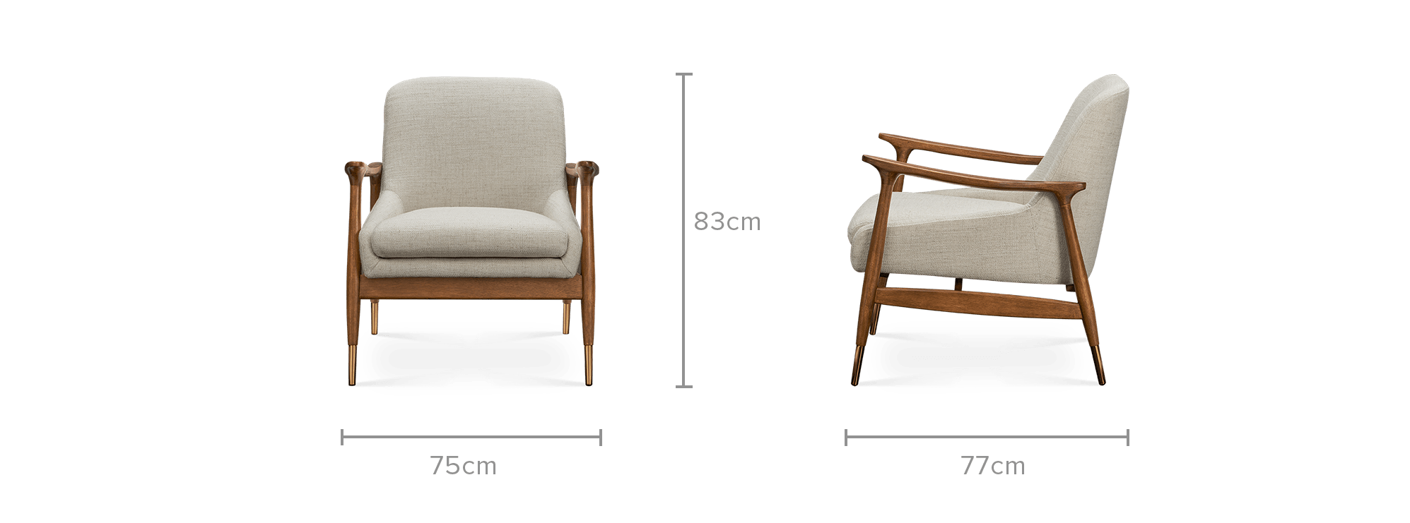 dimension of Desmond Armchair
