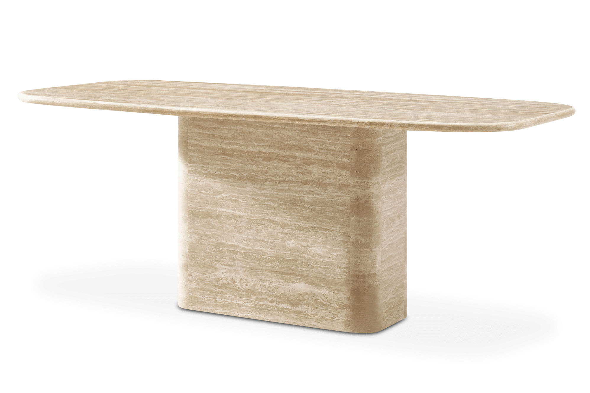 Belmont Travertine Rectangular Dining Table 6