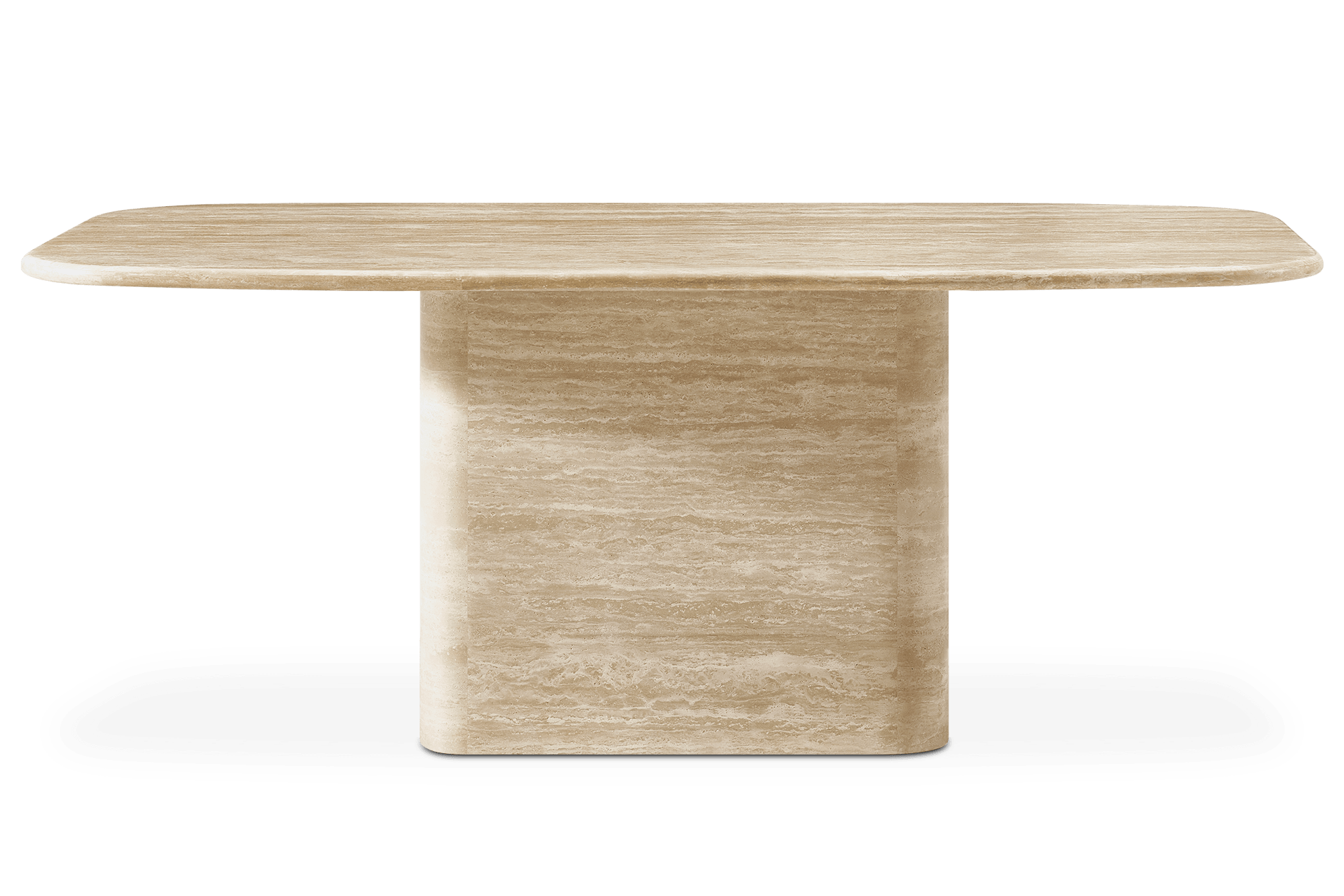 Belmont Travertine Rectangular Dining Table 1
