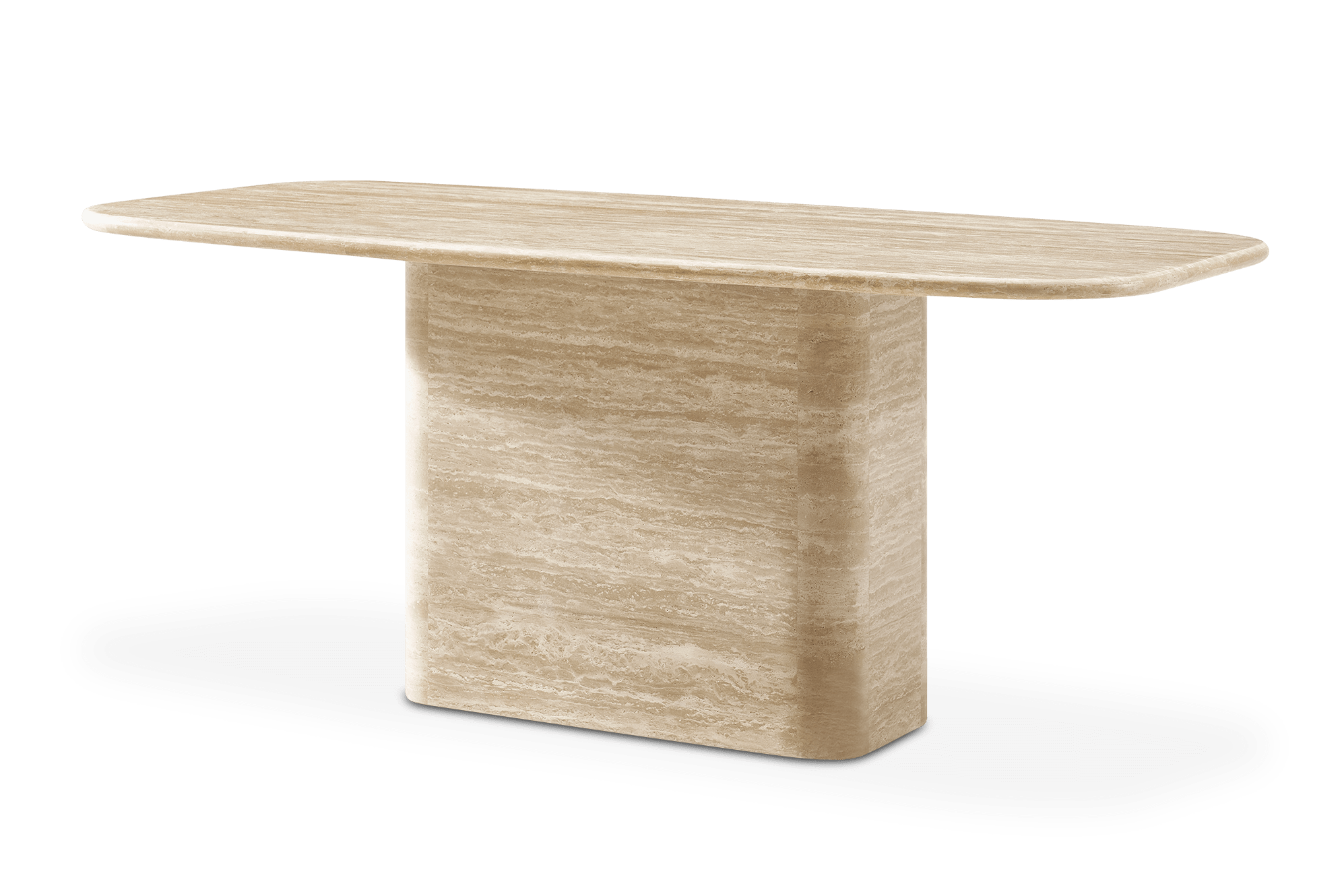 Belmont Travertine Rectangular Dining Table 6