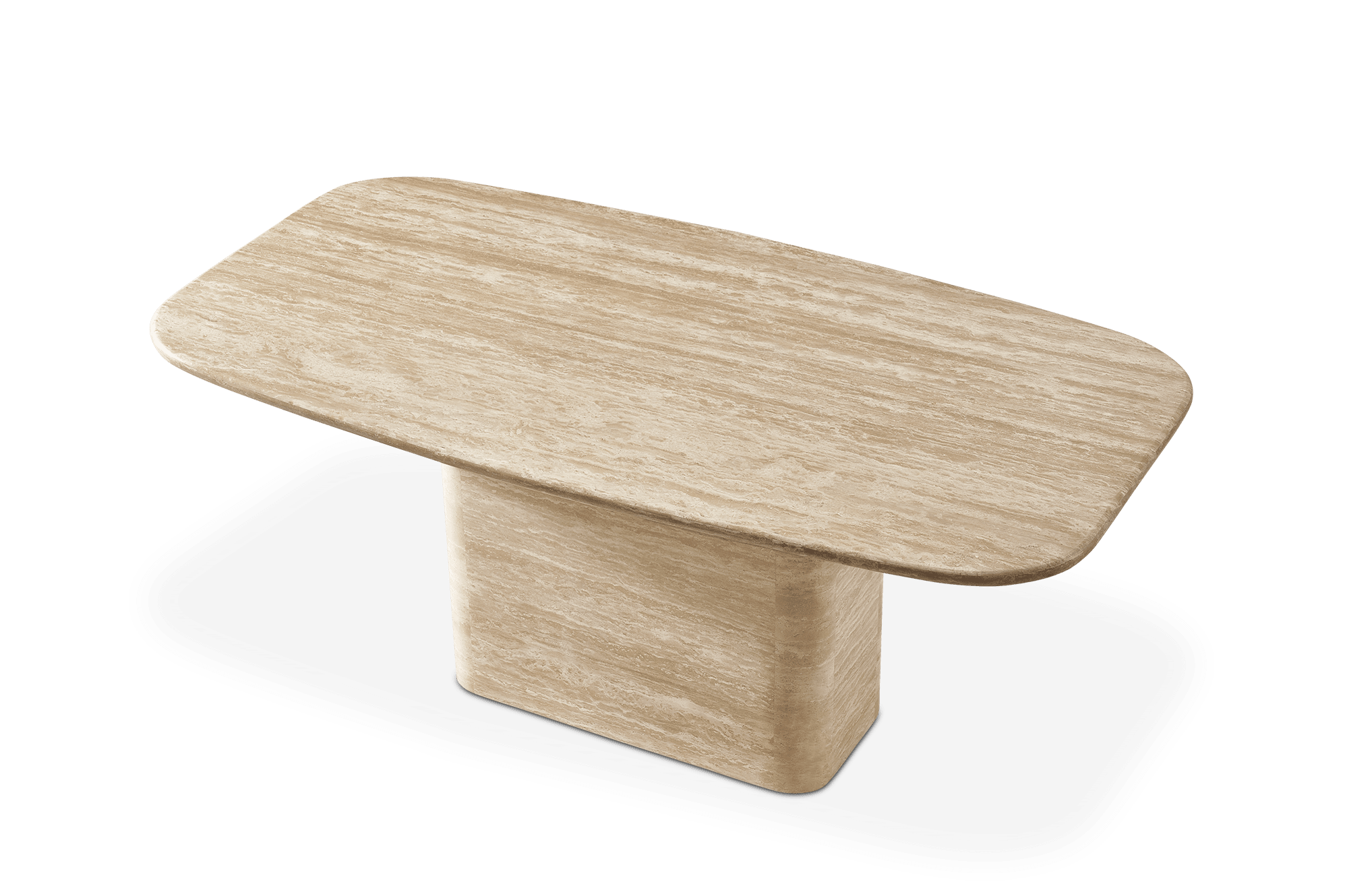 Belmont Travertine Rectangular Dining Table 5