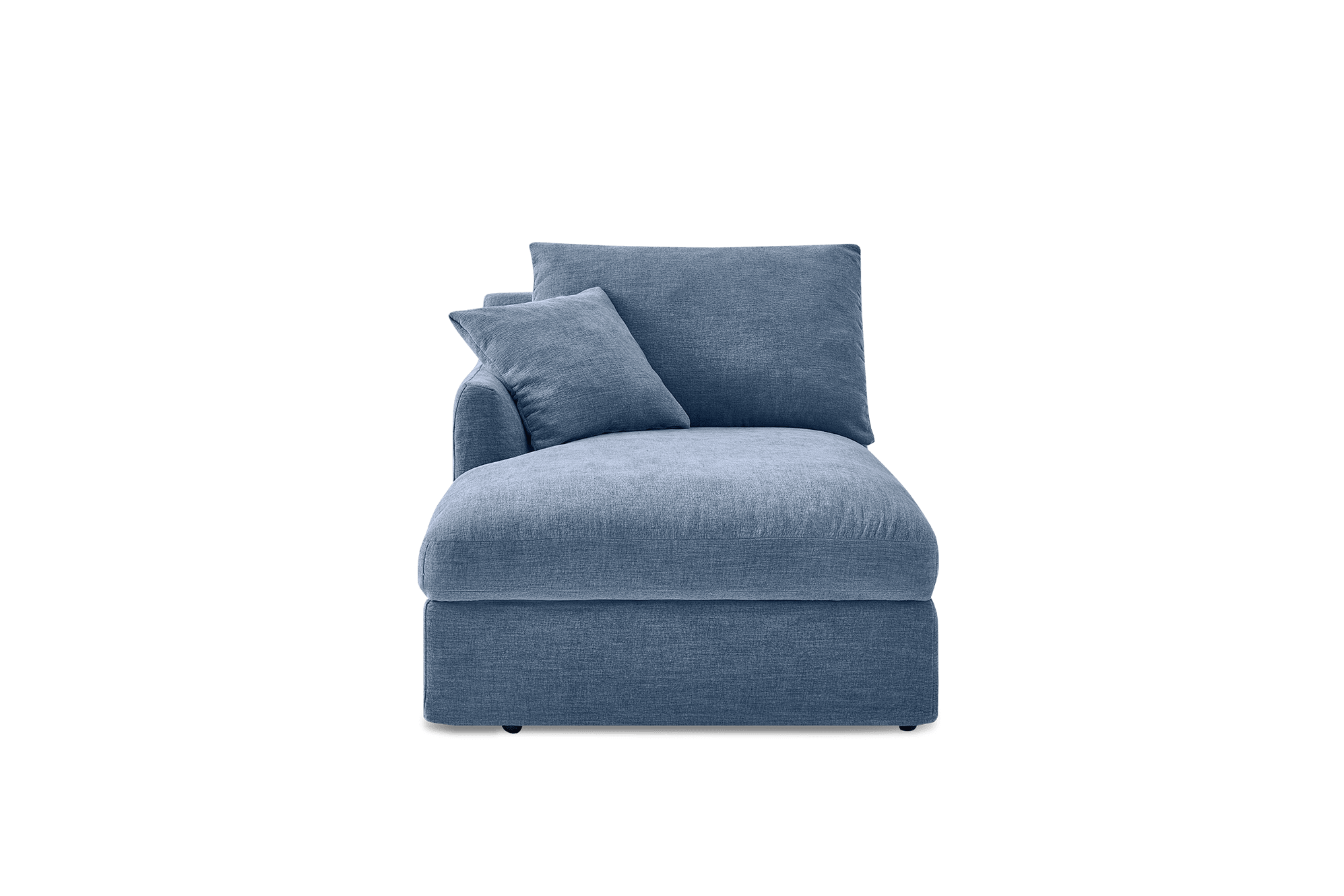 Agnes Slipcover Storage Left Chaise, (Sadie) Dusty Blue
