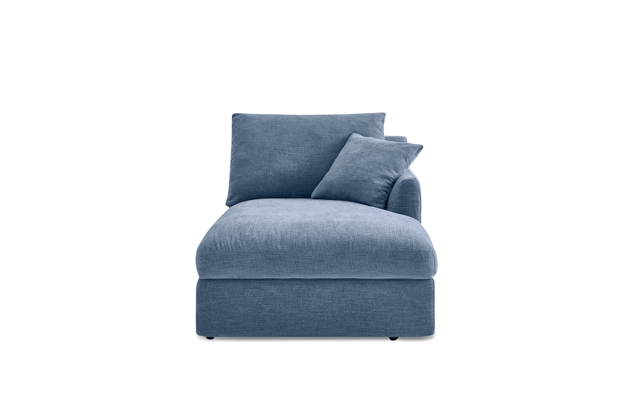 Agnes Slipcover Storage Right Chaise, (Sadie) Dusty Blue