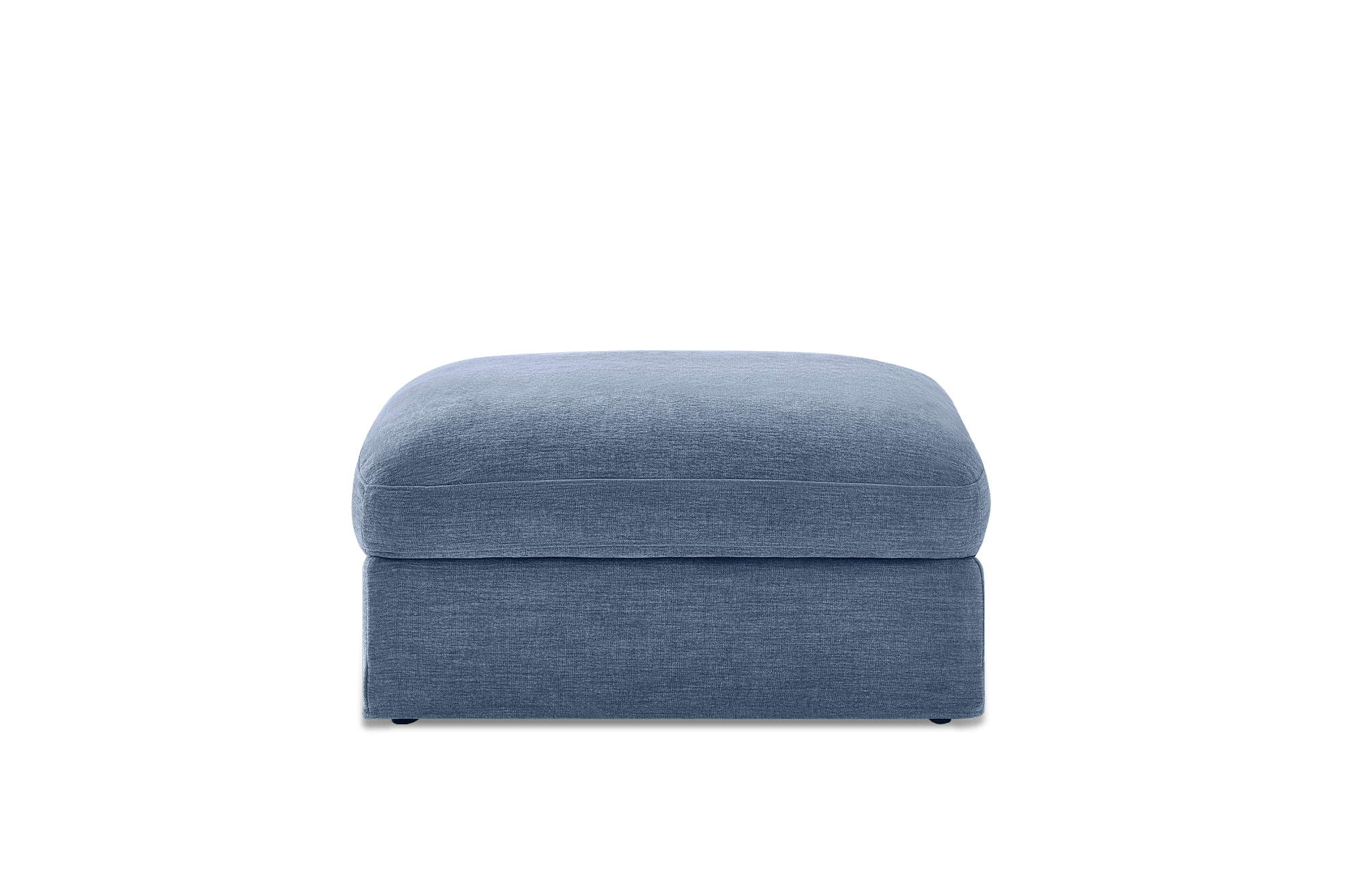 Agnes Slipcover Storage Ottoman, (Sadie) Dusty Blue