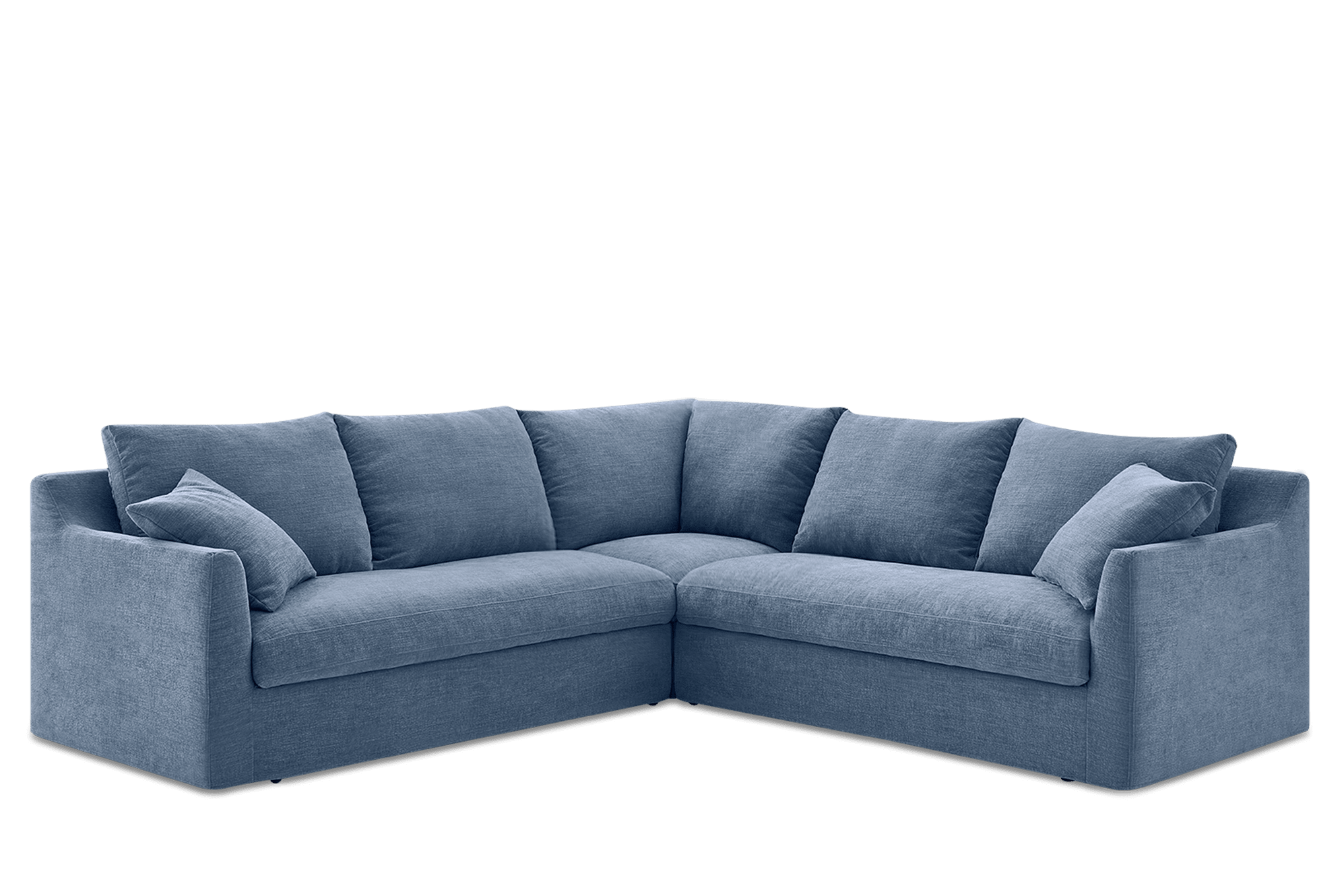 Agnes Slipcover Storage L-Shaped Sectional Sofa, (Sadie) Dusty Blue