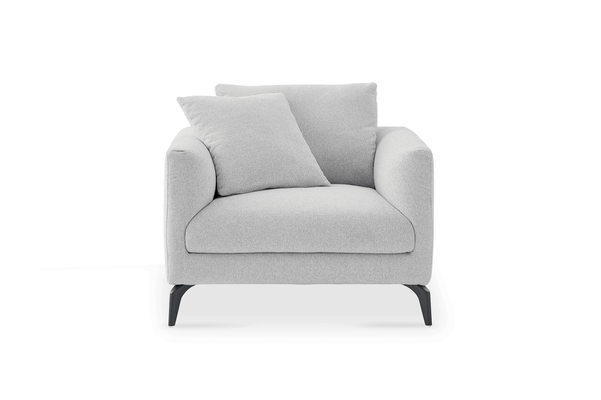 Lena Armchair, (Performance Hugo) Greige (Matte Black Legs)
