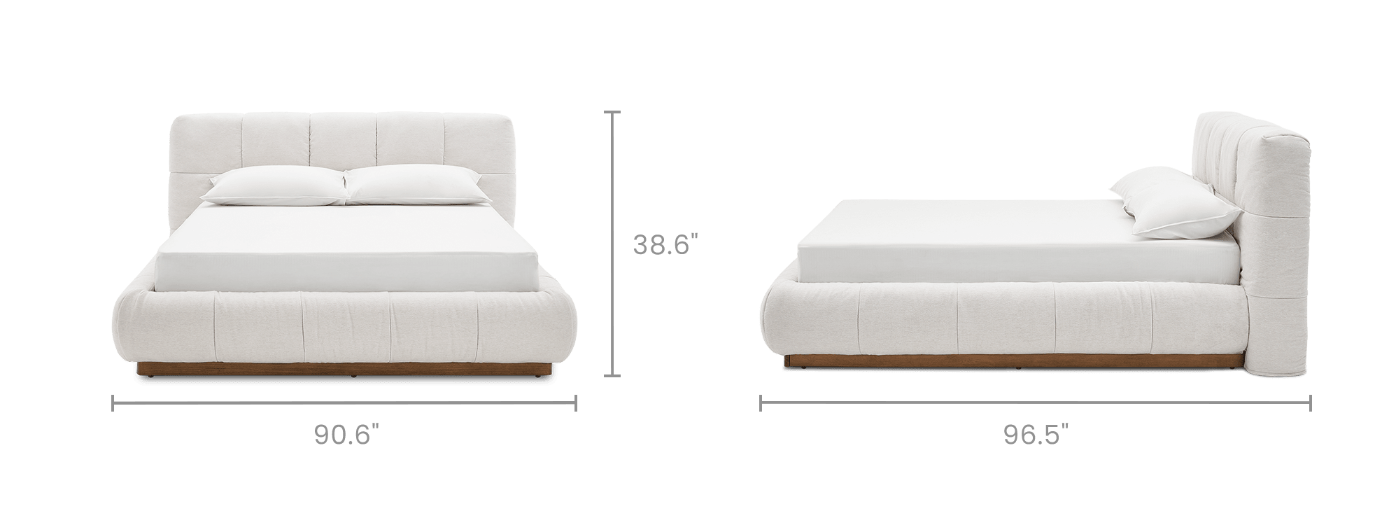 dimension of Esmee Performance Fabric Bed