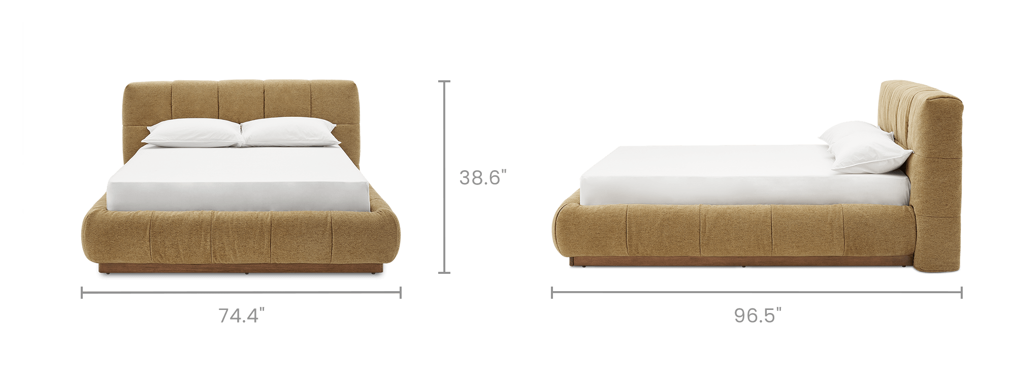 dimension of Esmee Performance Fabric Bed