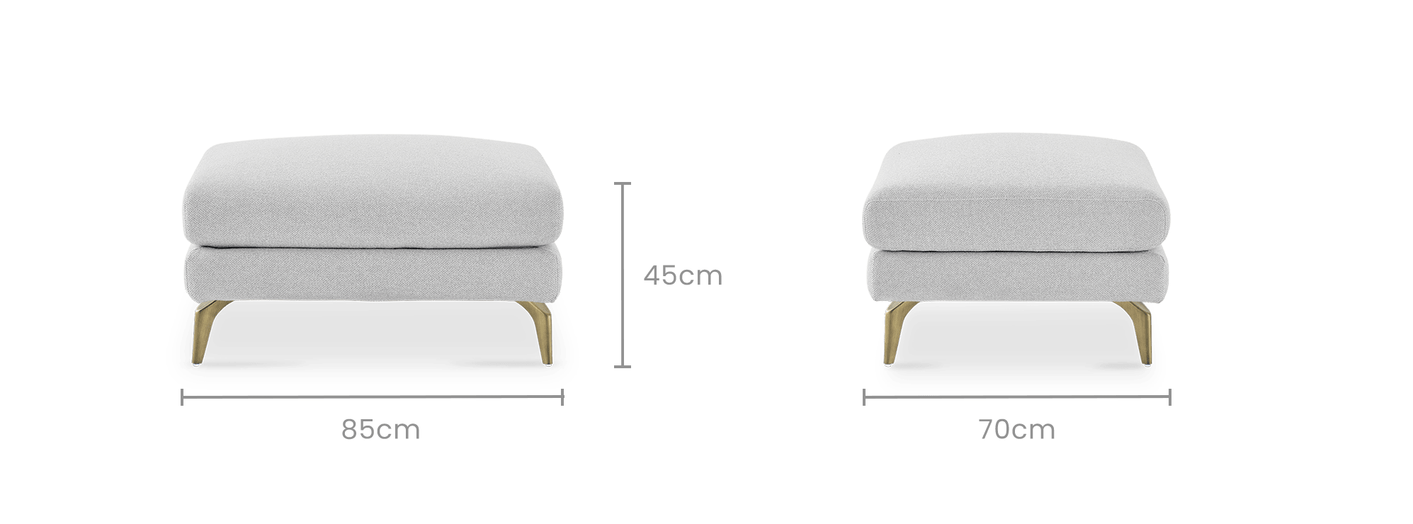 dimension of Lena Performance Fabric Footstool