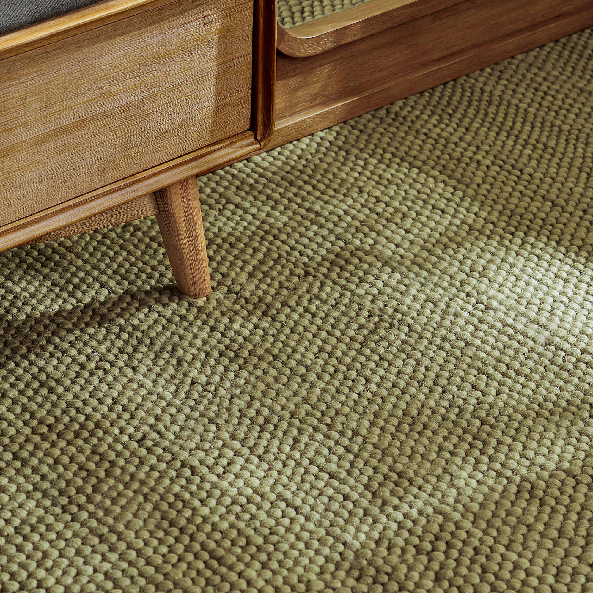 Inez Area Rug, Olive, 5' x 8' lifestyle