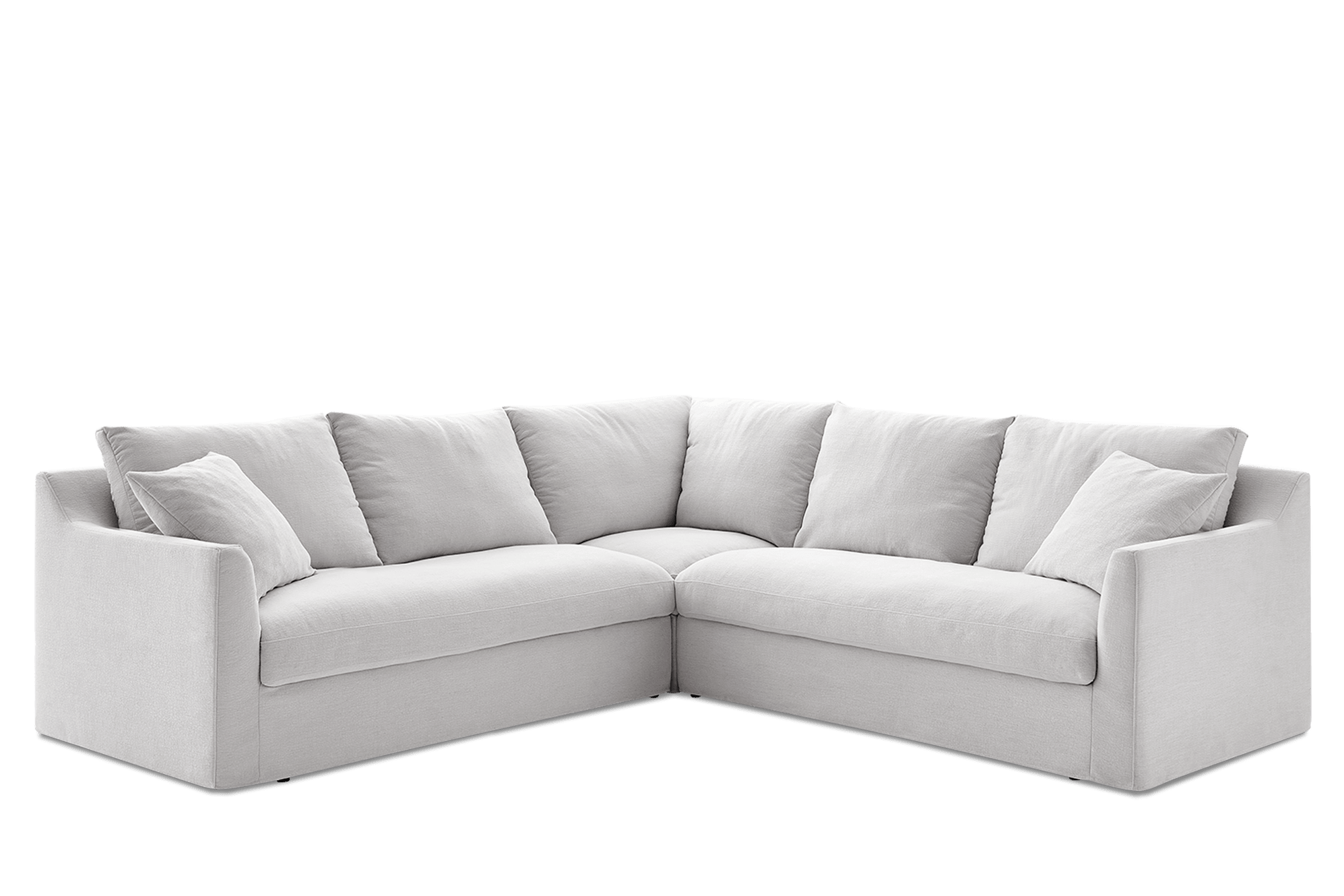 Agnes Slipcover Storage L-Shaped Sectional Sofa, (Sadie) Ivory