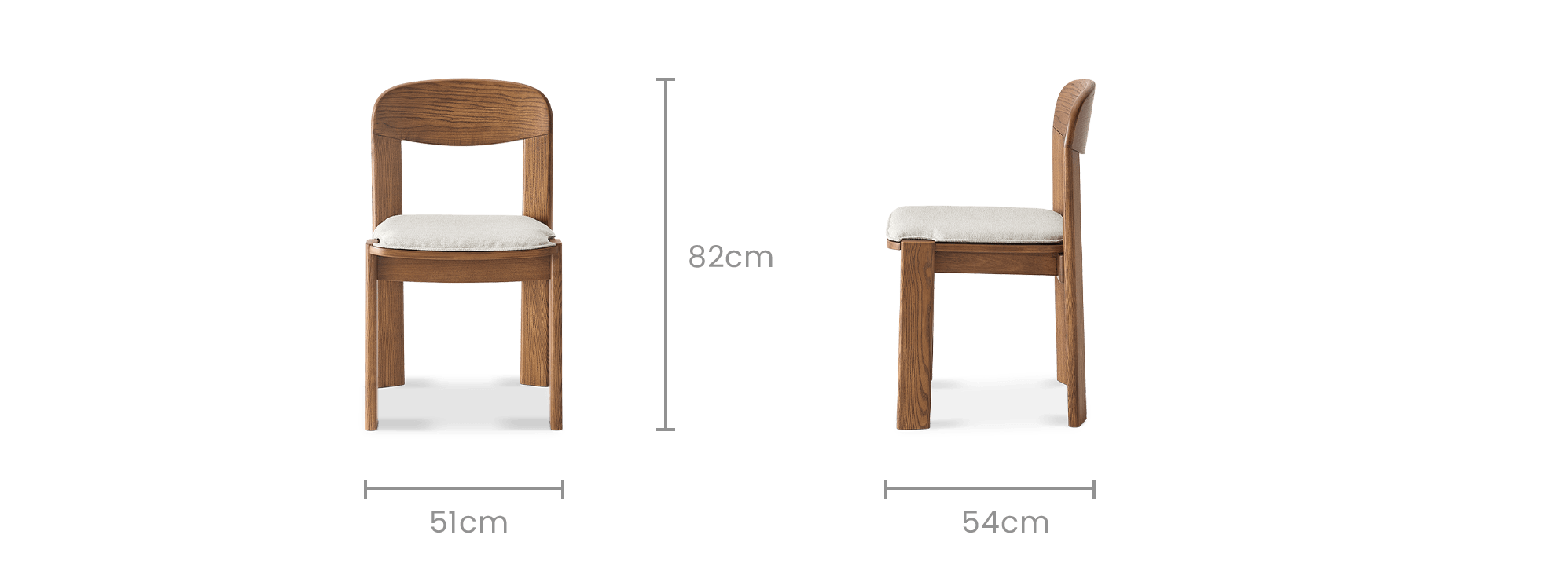 dimension of Anya Performance Fabric Dining Chair Set