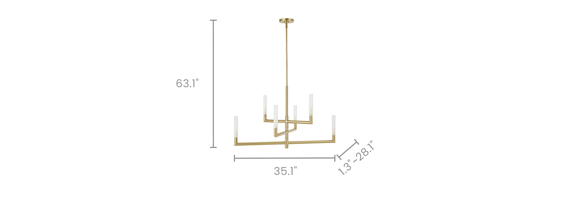 dimension of Axis Tiered Chandelier