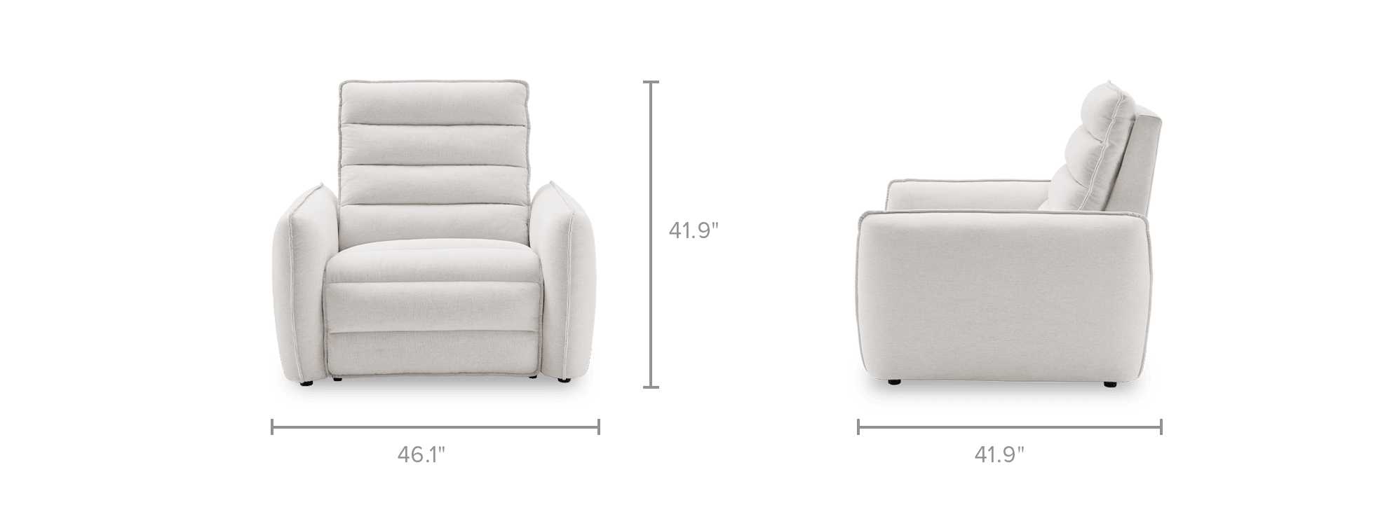 dimension of Reverie Performance Fabric Motion Recliner Armchair