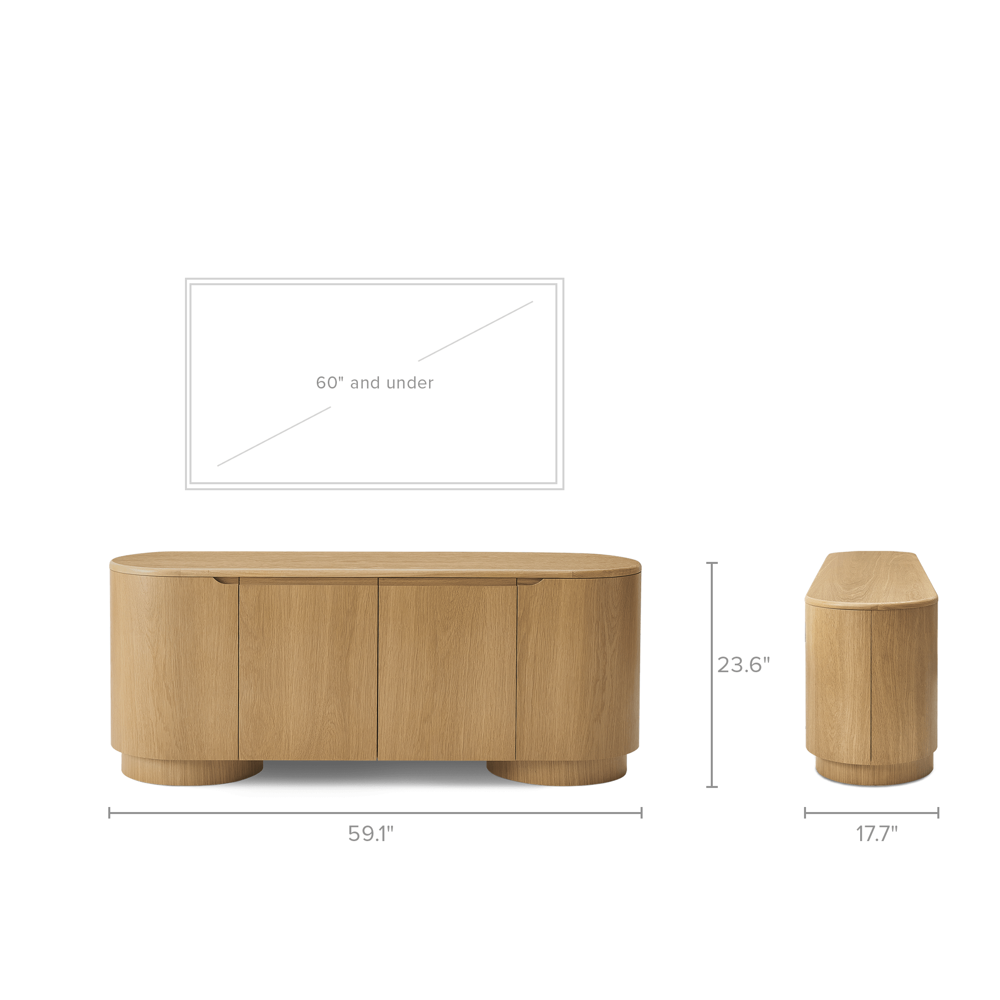 dimension of Posey TV Stand