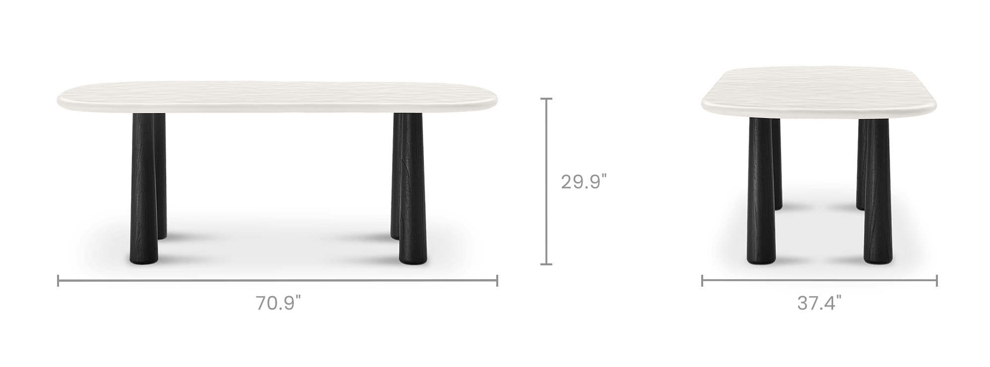dimension of Allura Dining Table
