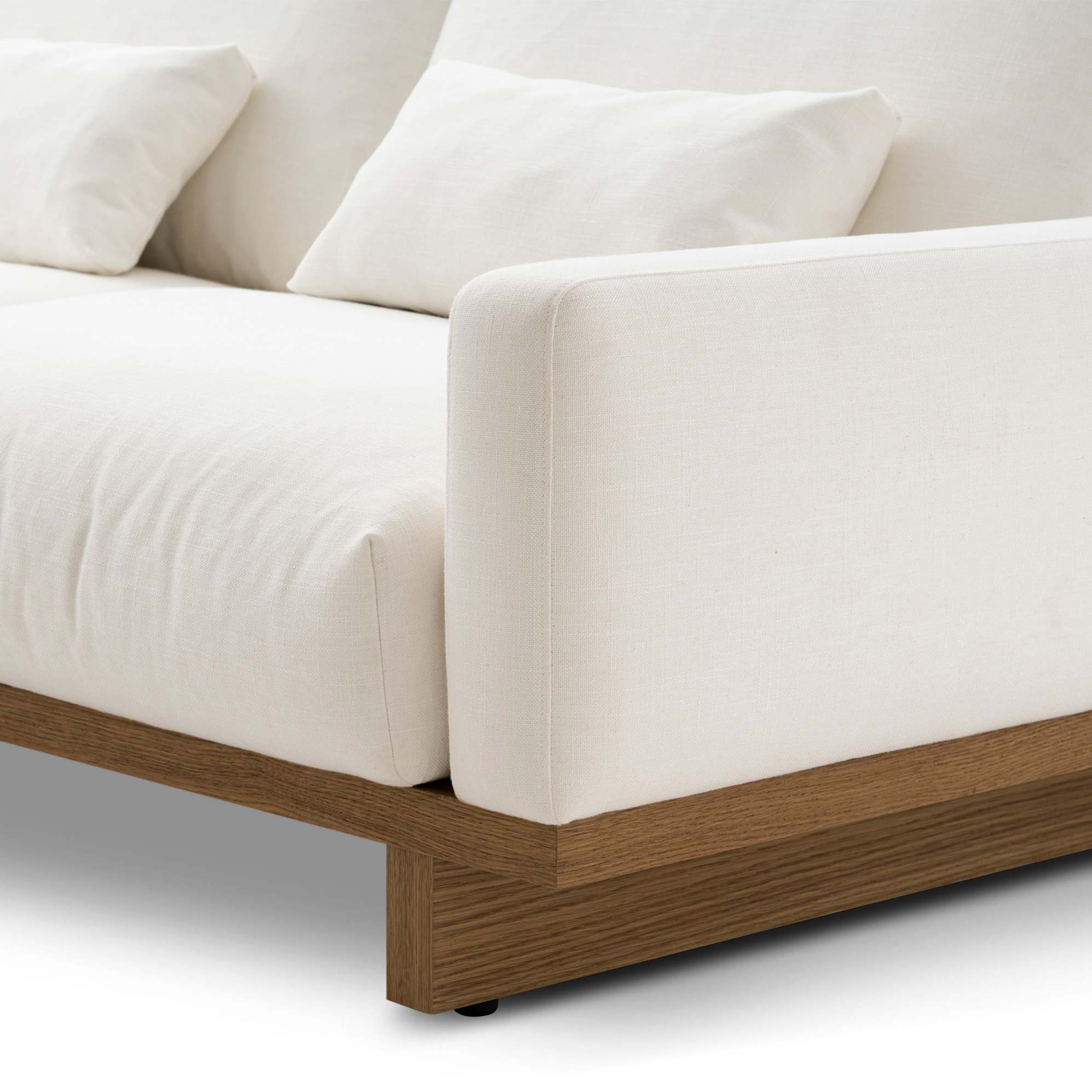 Mori Performance Fabric 3 Seater Sofa with Footstool 13