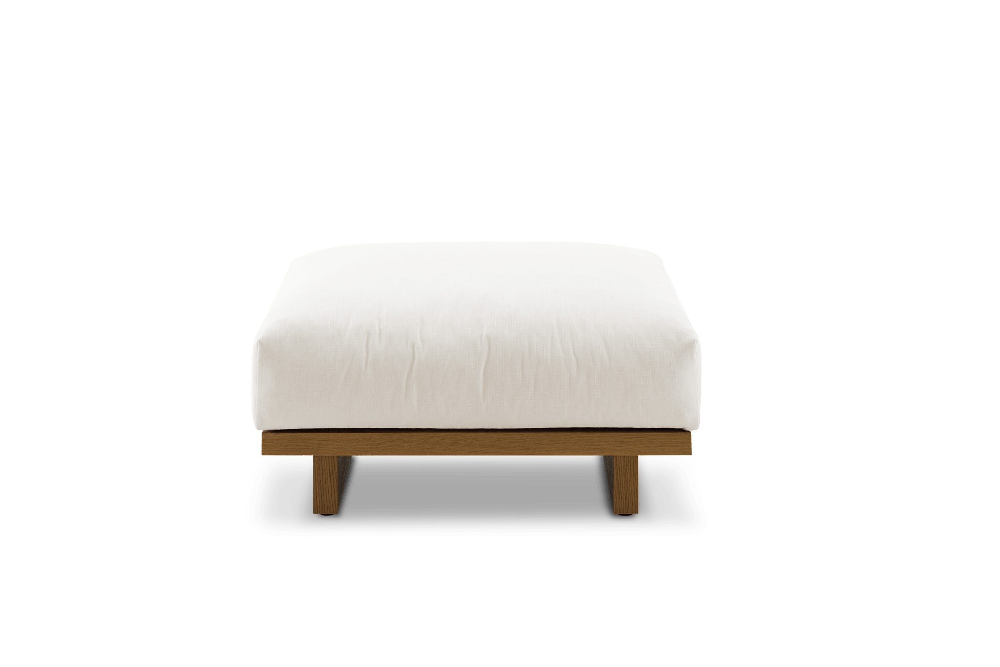 Mori Side Ottoman, (Performance Genova) Alpine (Walnut)