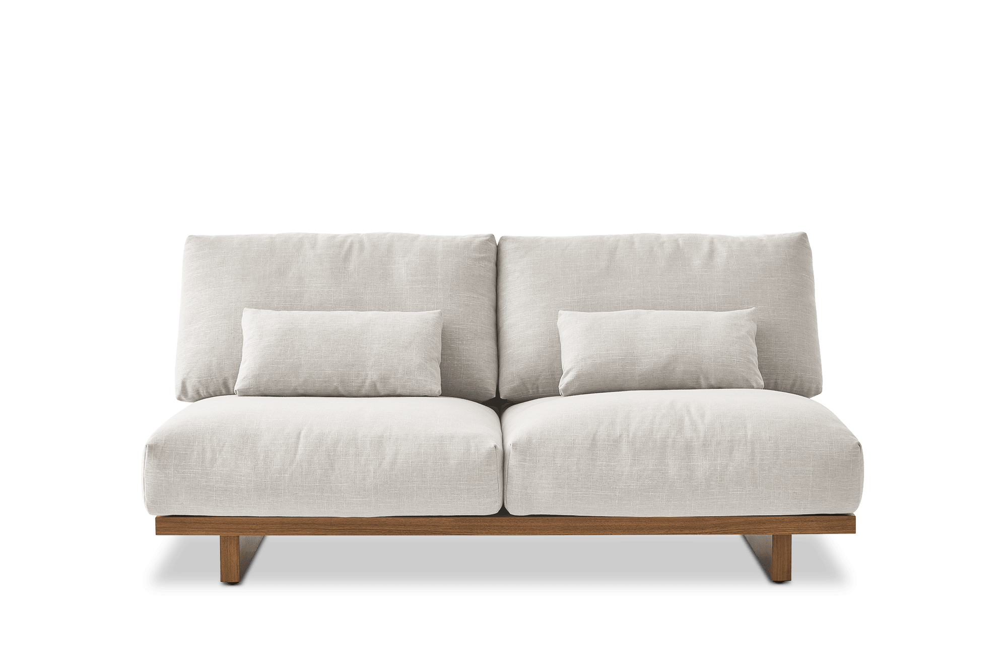 Mori Performance Fabric Armless 2 Seater Sofa