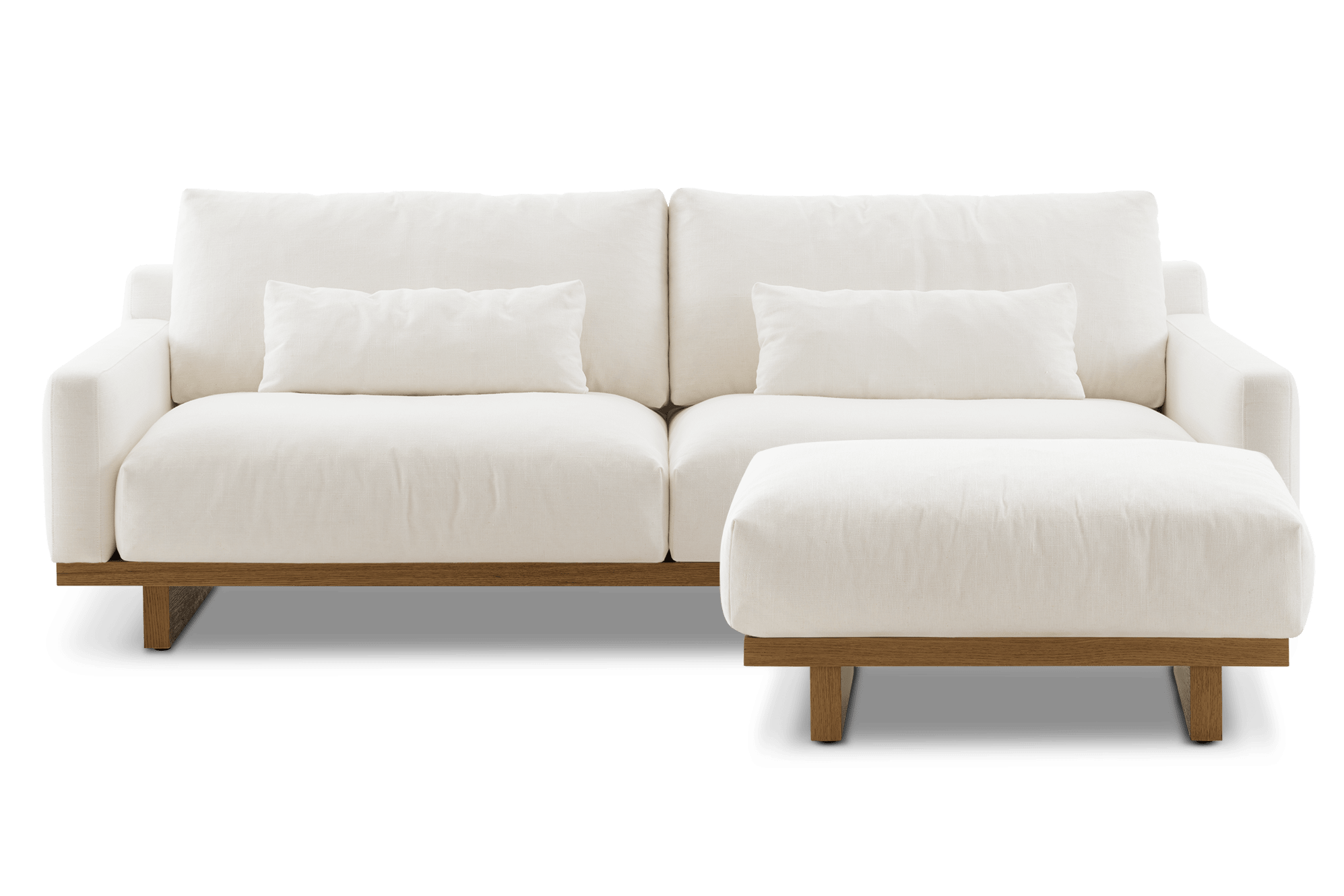 Mori Performance Fabric 3 Seater Sofa with Footstool 5