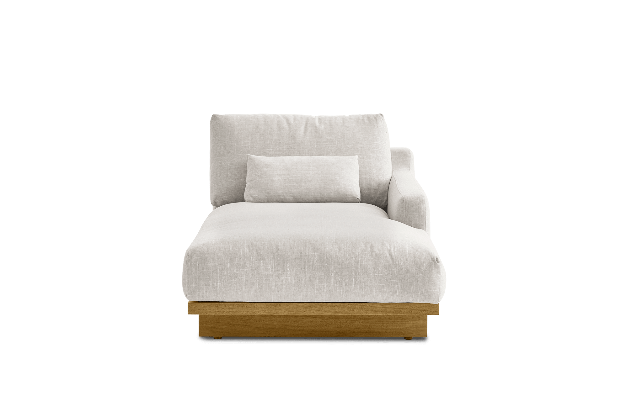 Mori Right Chaise, (Performance Genova) Oat (Natural)
