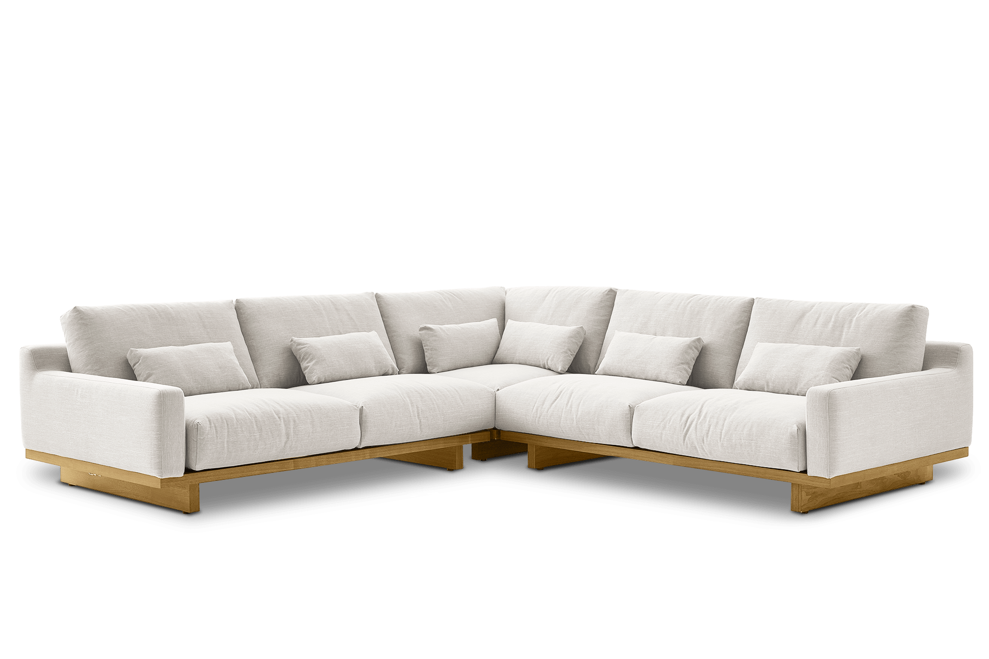 Mori L-Shaped Sectional Sofa, (Performance Genova) Oat (Natural)