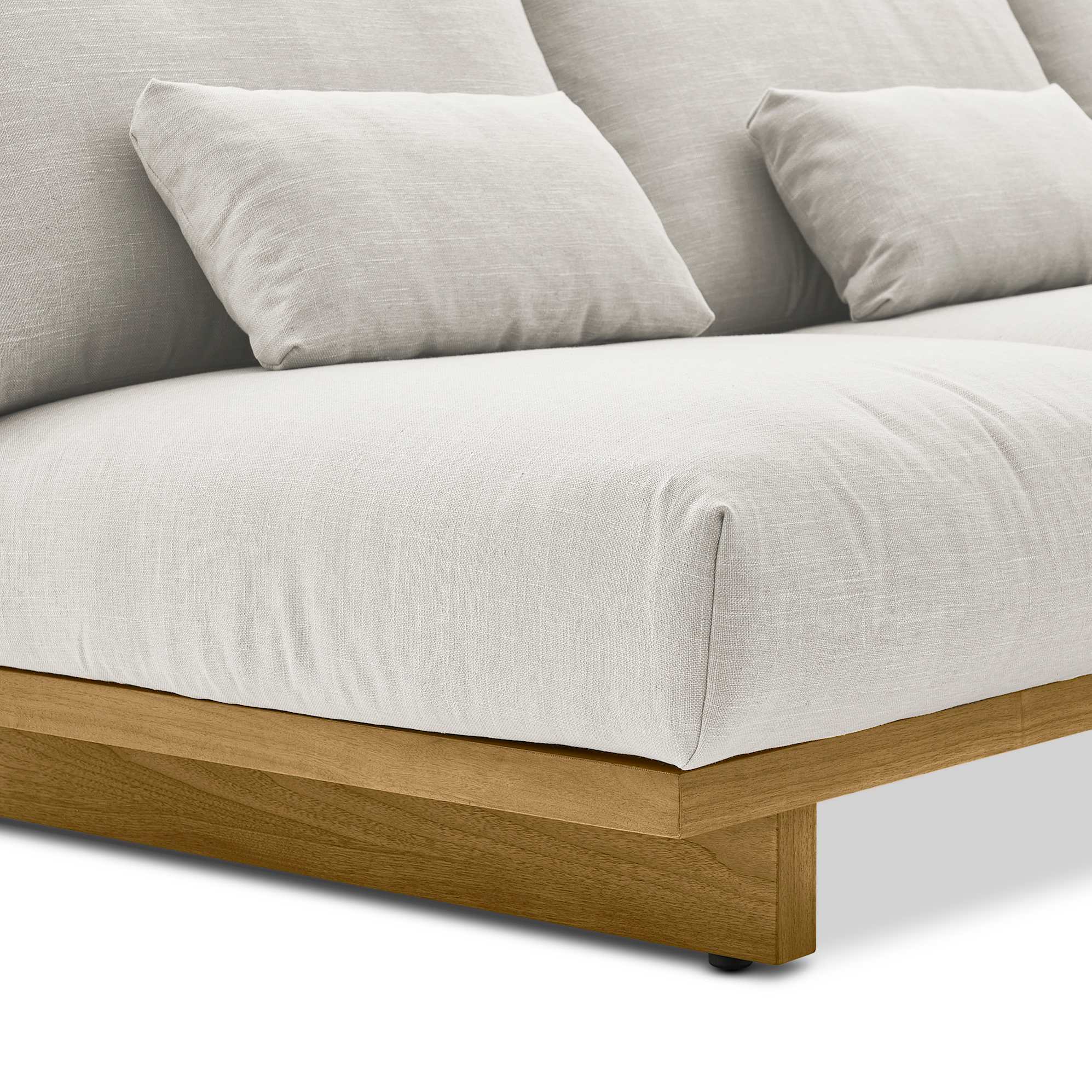 Mori Performance Fabric Armless L-Shaped Sofa 4