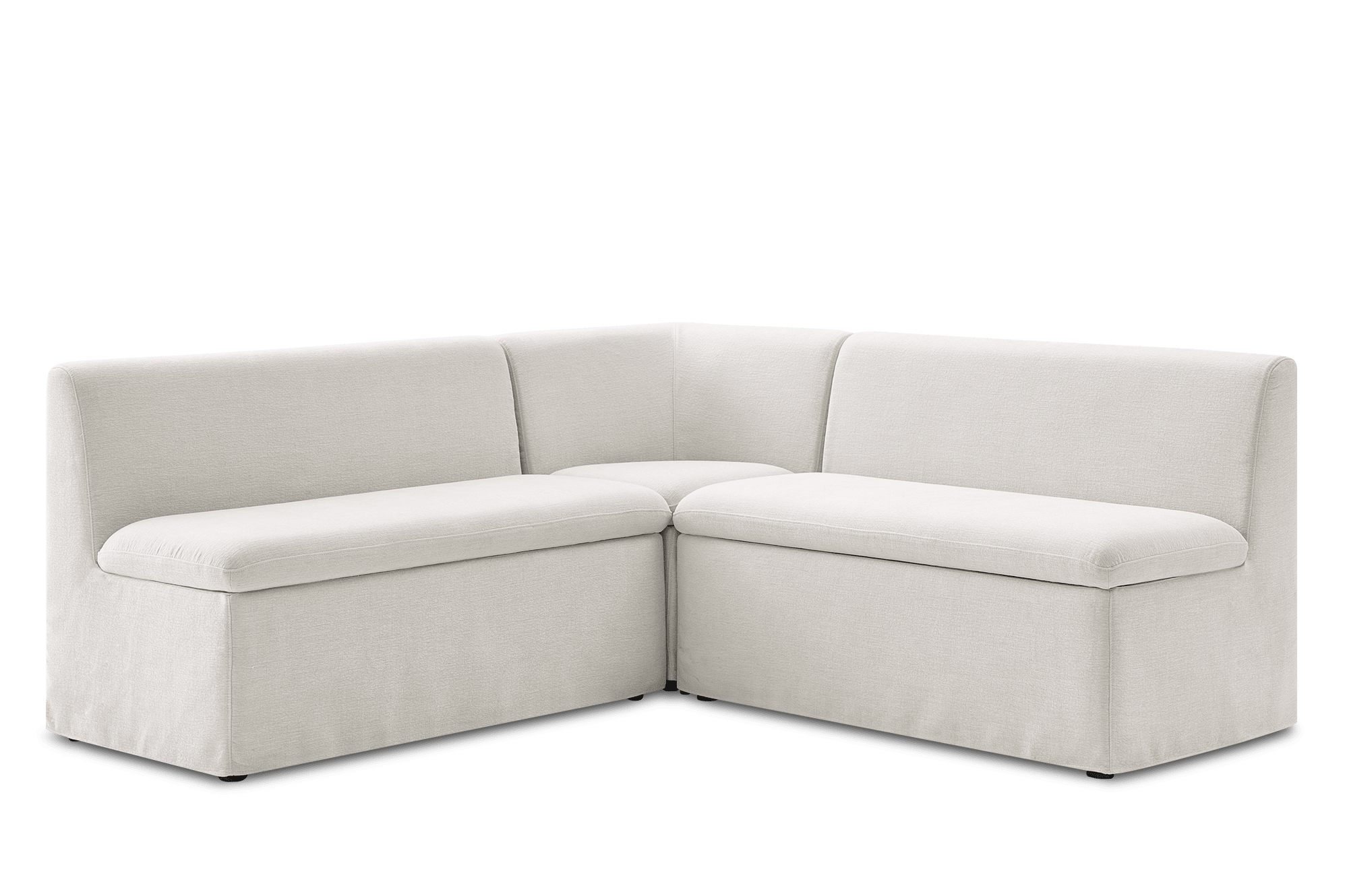 Callie Slipcover Extended L-Shaped Storage Banquette 0
