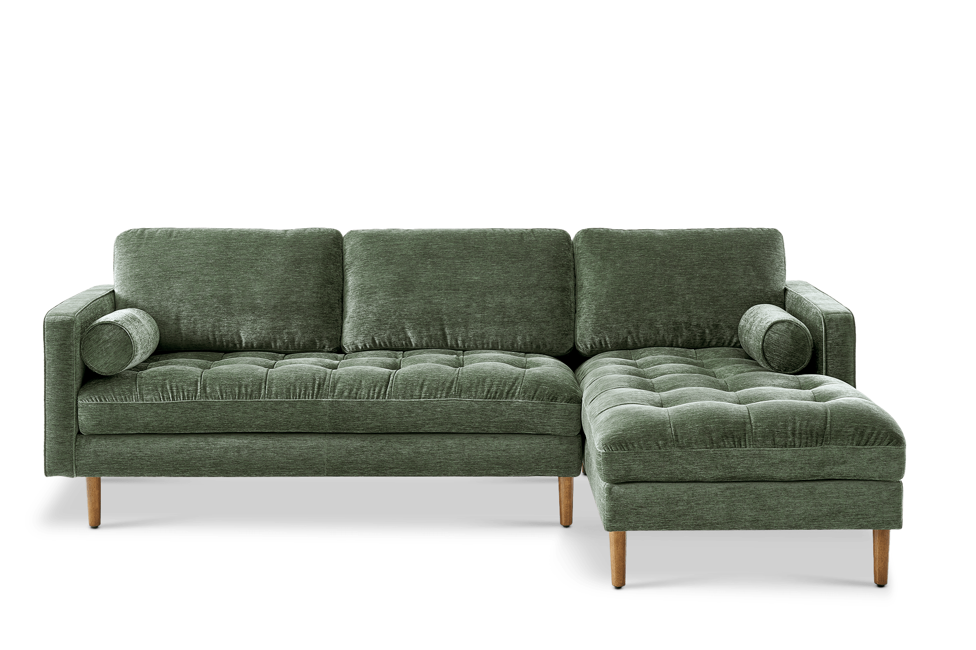 Madison Right Facing Chaise Sectional Sofa, (Camille) Forest