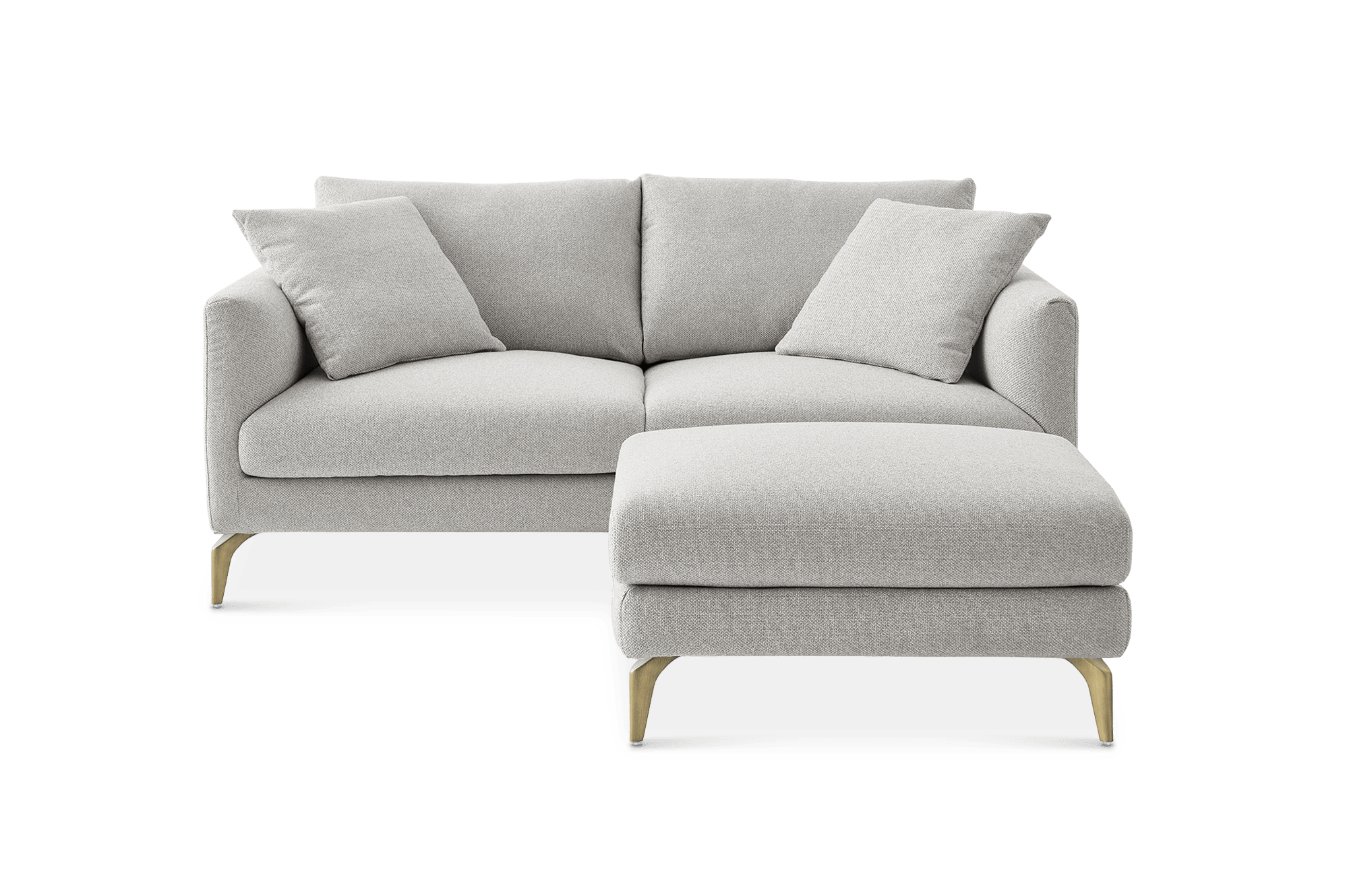 Lena Performance Fabric 2 Seater Sofa with Footstool 1