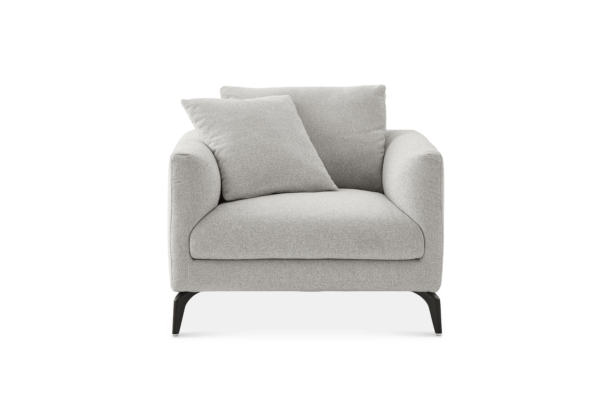 Lena Armchair, (Performance Hugo) Greige (Matte Black Legs)