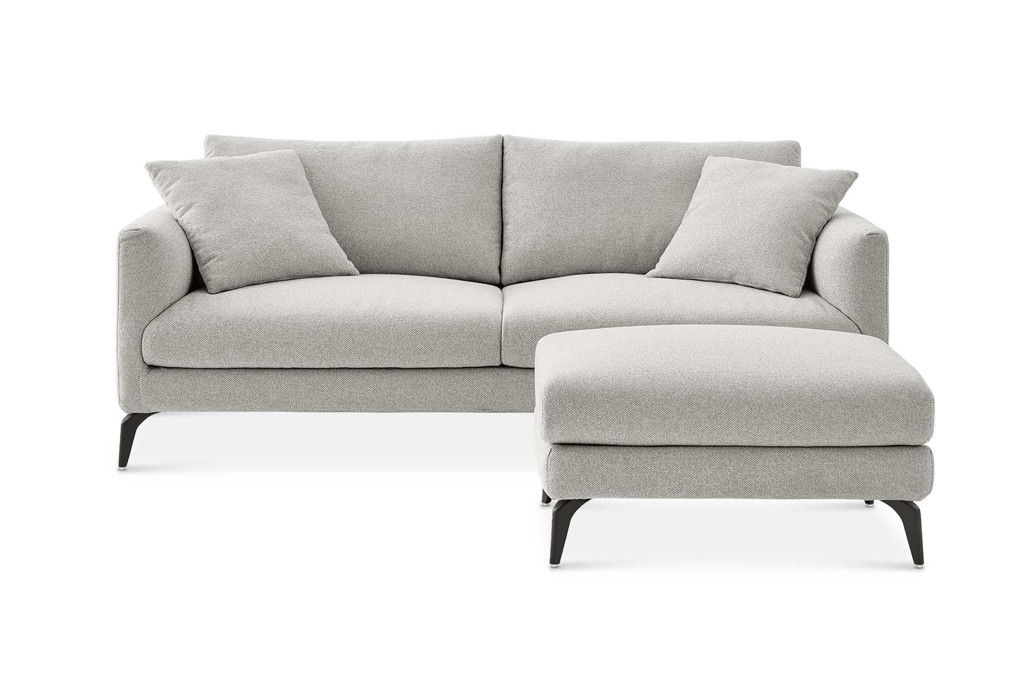 Lena Performance Fabric 3 Seater Sofa with Ottoman 1