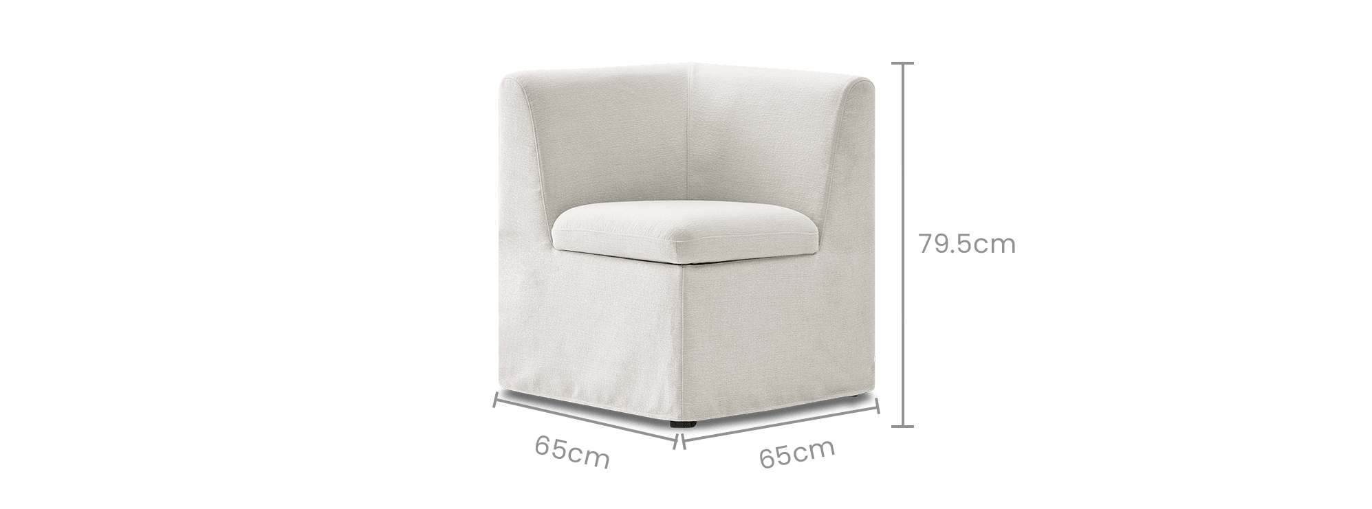 dimension of Callie Corner Storage Banquette