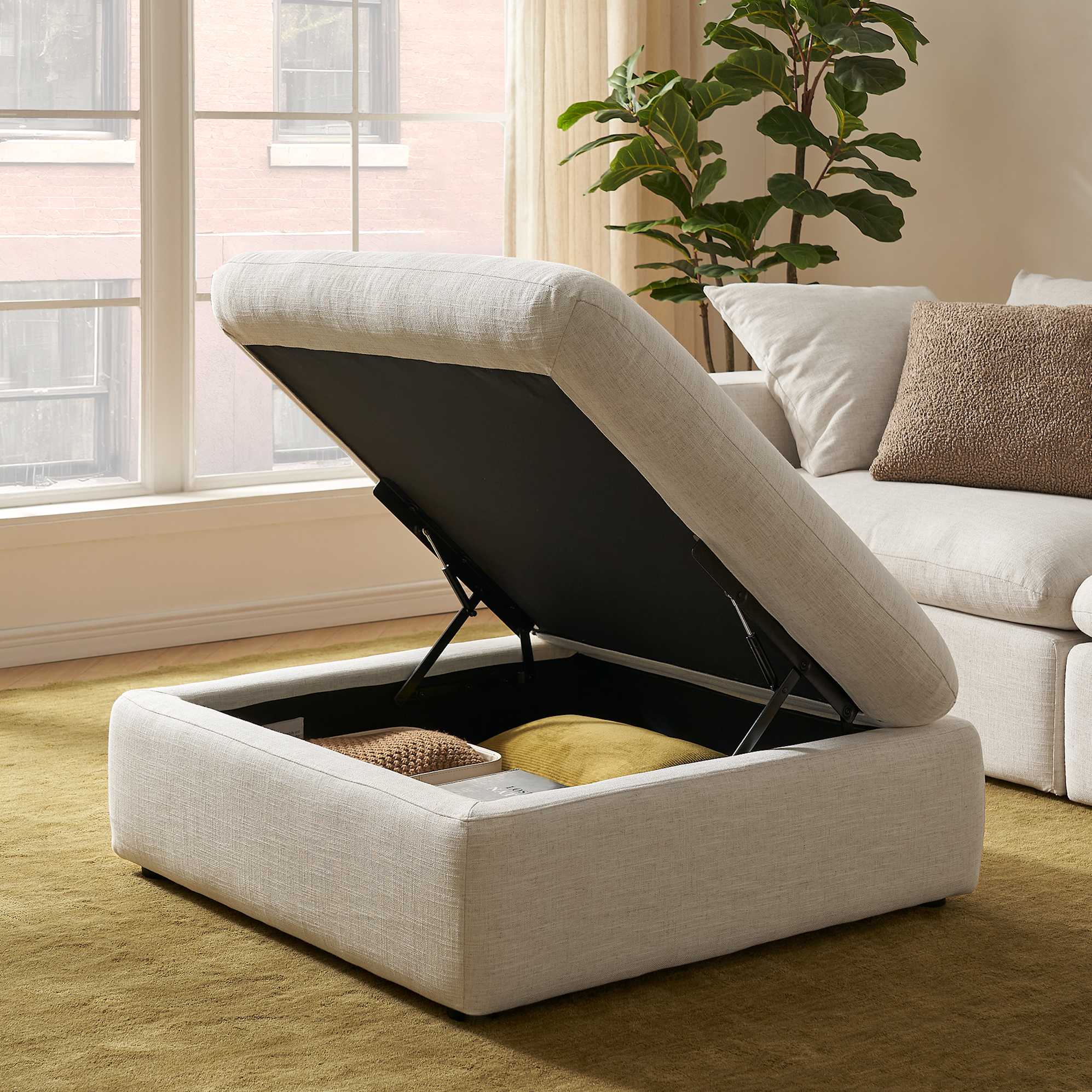 Dawson L-Shape Sectional Sofa with Ottoman