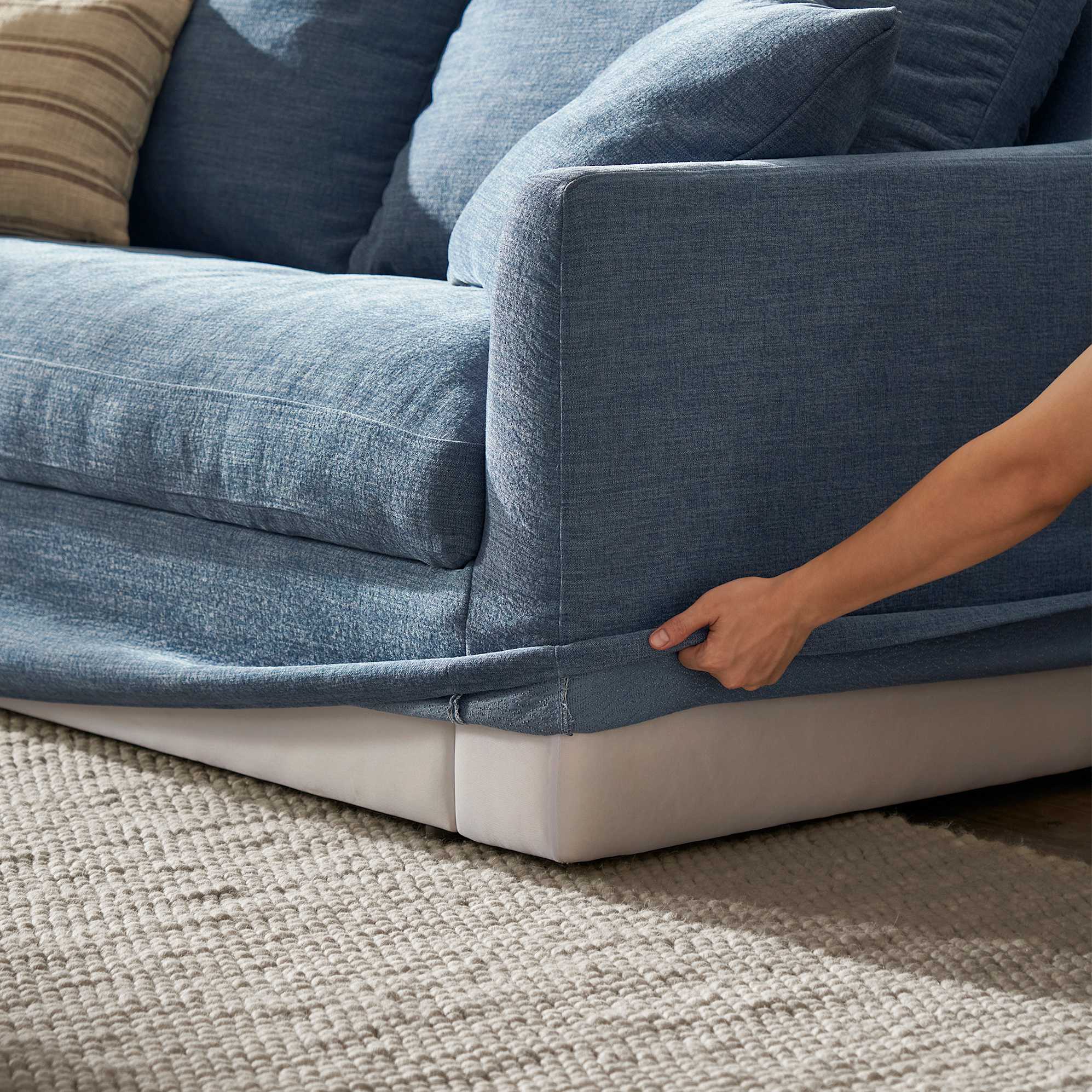 Agnes Slipcover Storage Corner Sofa 5