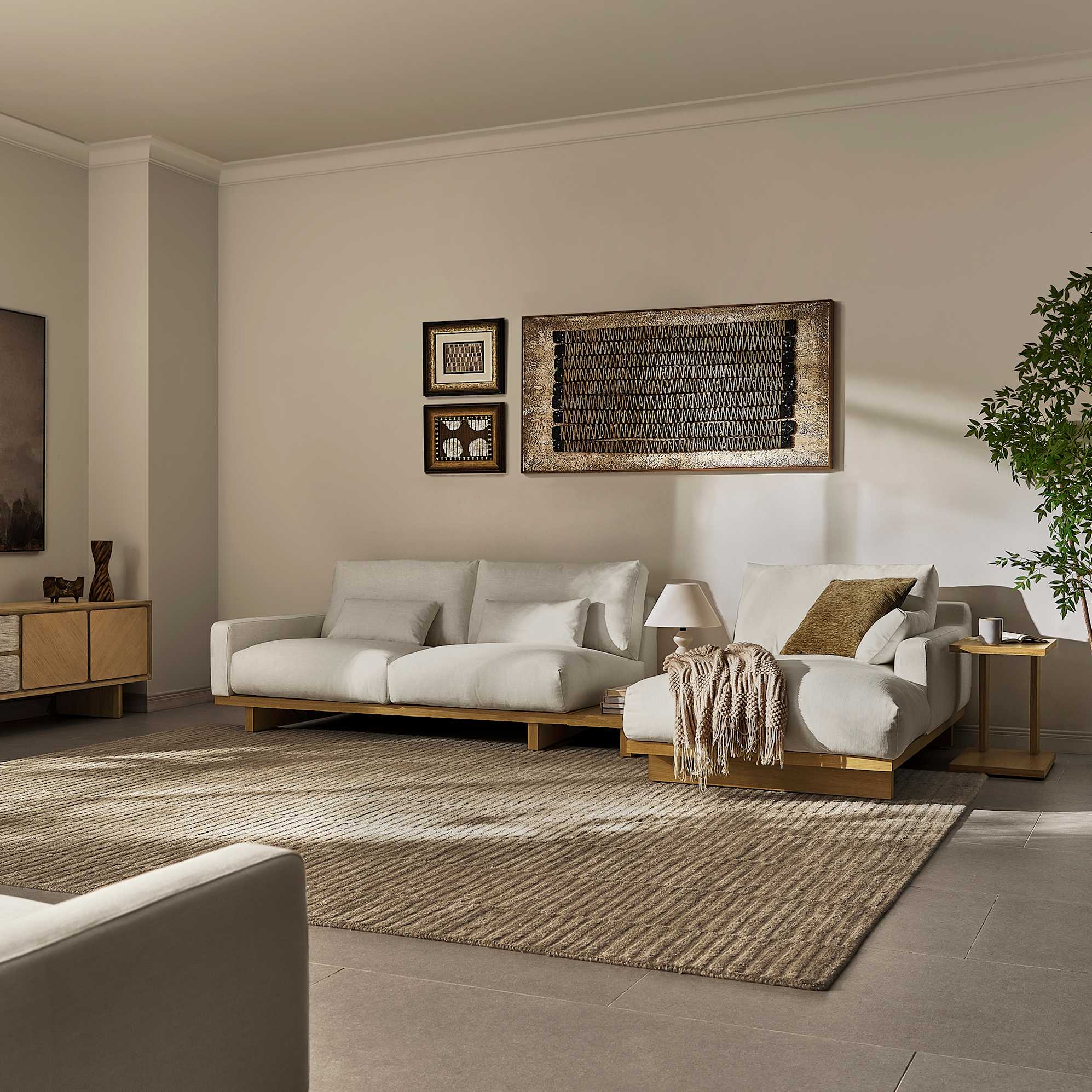 Mori Performance Fabric Chaise Sofa 3