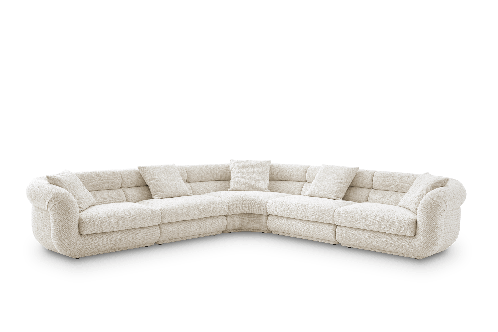 Solari L-Shaped Sofa, (Performance Maeve) Cream