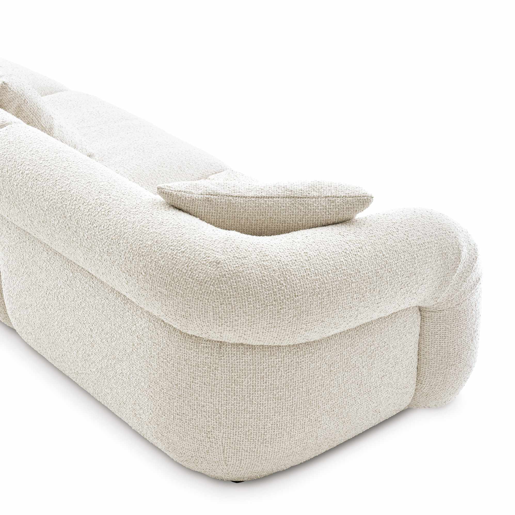 Solari Performance Fabric L-Shaped Sectional Sofa with Ottoman